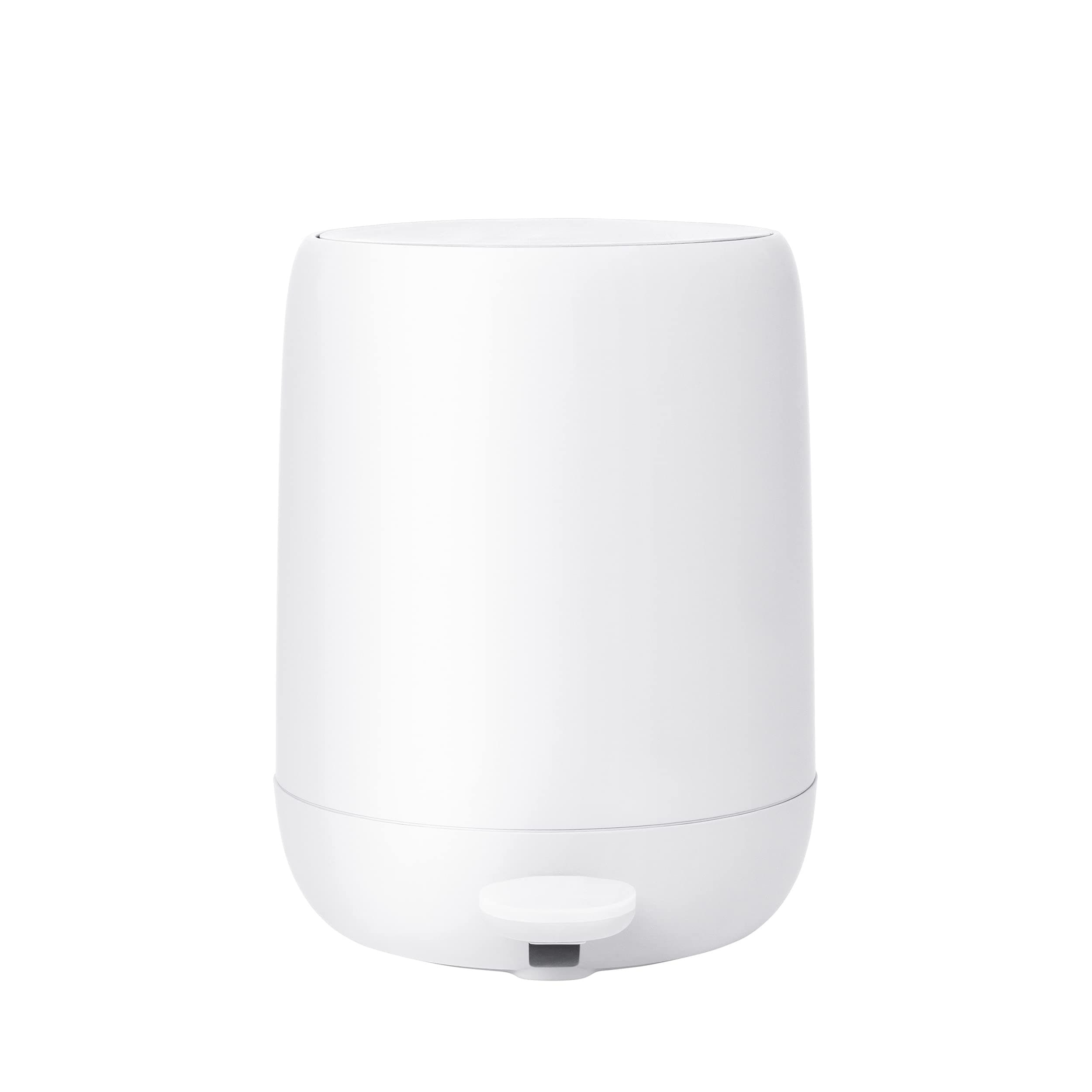Blomus Kosmetikeimer -SONO- mit Soft-Close 3L | Treteimer in Weiß mit Pedal | Farbe White | Mülleimer Bad aus Kunststoff & Silikon | Herausnehmbarer Inneneimer | Ø20x25H cm Angebot bei HelloDeals