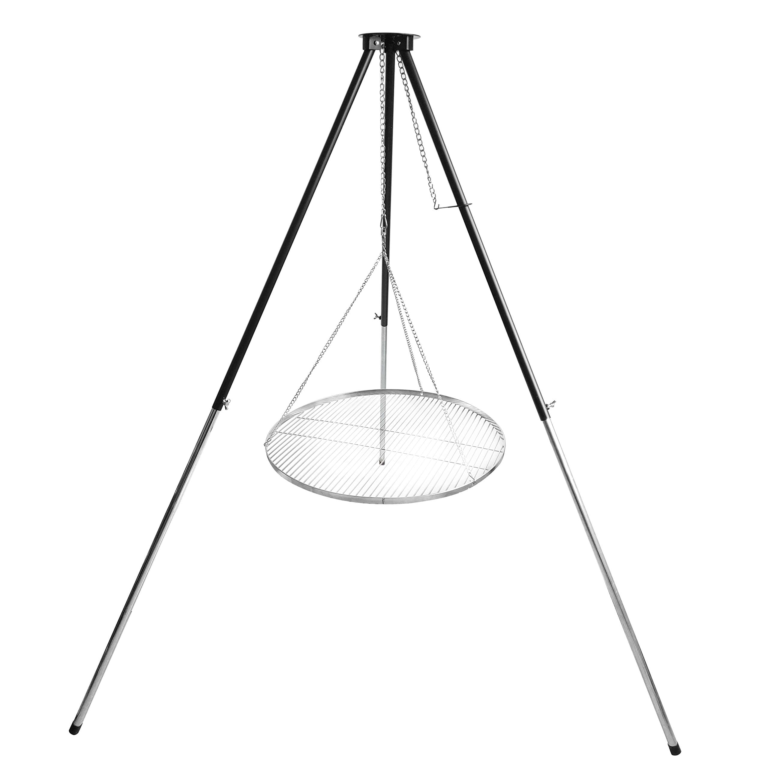 HERO24 T-180 Dreibein Schwenkgrill, stufenlose einstellung mittels Edelstahl Seil- stabile Ausführung aus galvanisierte Stahl und Pulverbeschichtung, ca. 1,85 m hoch. Ohne Grillrost! Angebot bei HelloDeals