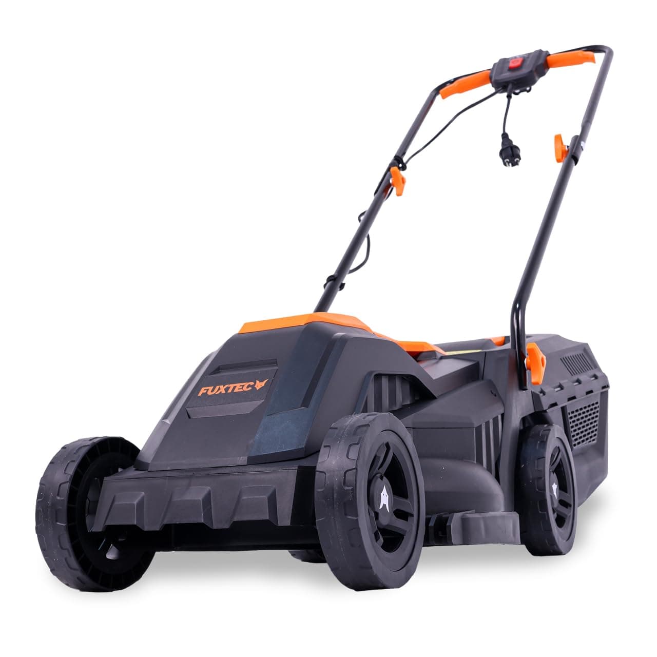 FUXTEC Elektro Rasenmäher mit Kabel FX-RME33, Elektromäher mit 33cm Schnittbreite, 30L Grasfangkorb, 9kg Leichtgewicht, Variable Schnitthöhe 20-60mm, geräuscharm 1200Watt & 220V Schnittbreite 33cm Angebot bei HelloDeals