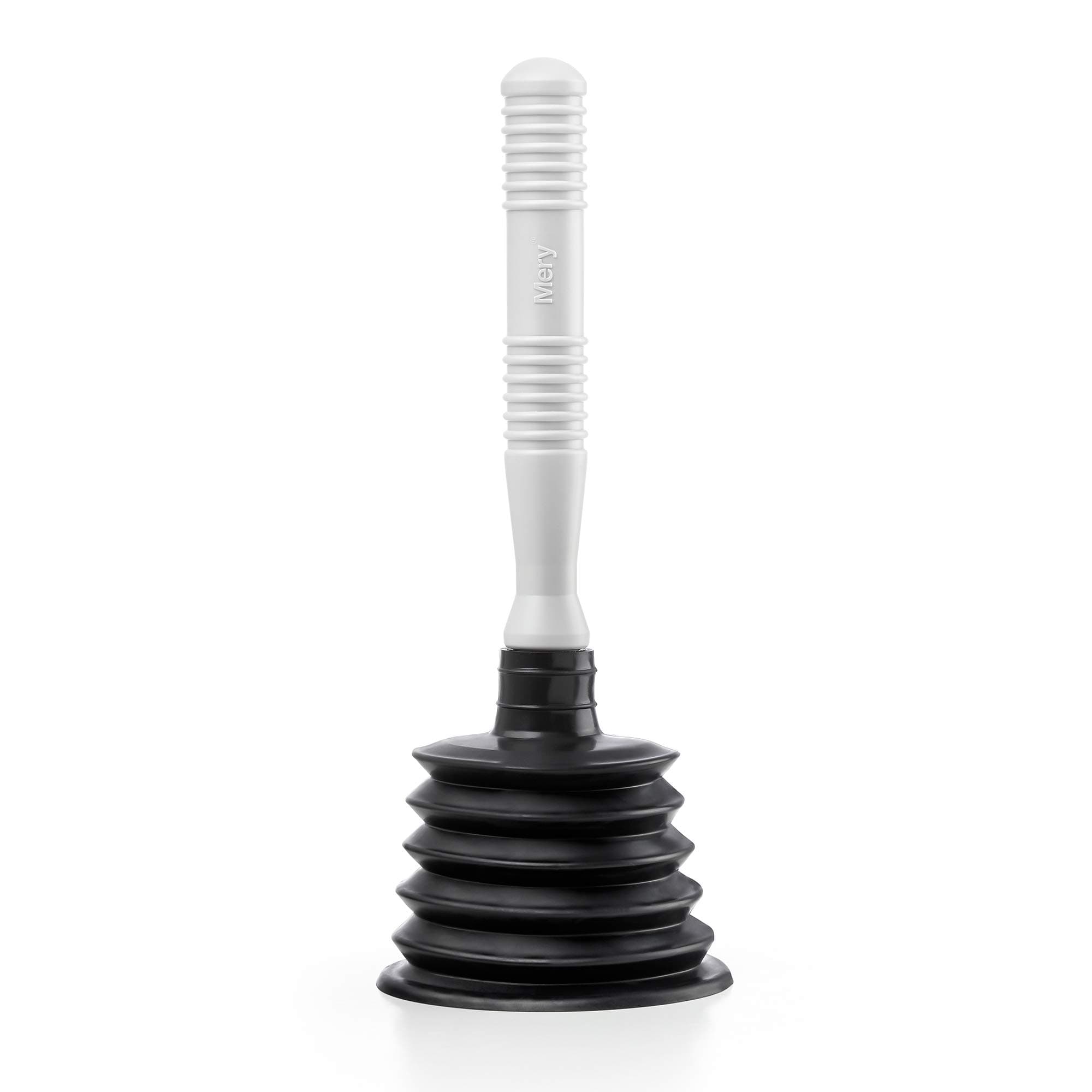 Mery - Rohrreiniger mit Pumpmechanismus, Hochwertig, Chemiefrei, Mit Rillengriff, Vielseitig Einsetzbar für Waschbecken, Dusche, WC, Grau Grau 11.0x11.0x28.0 cm Angebot bei HelloDeals