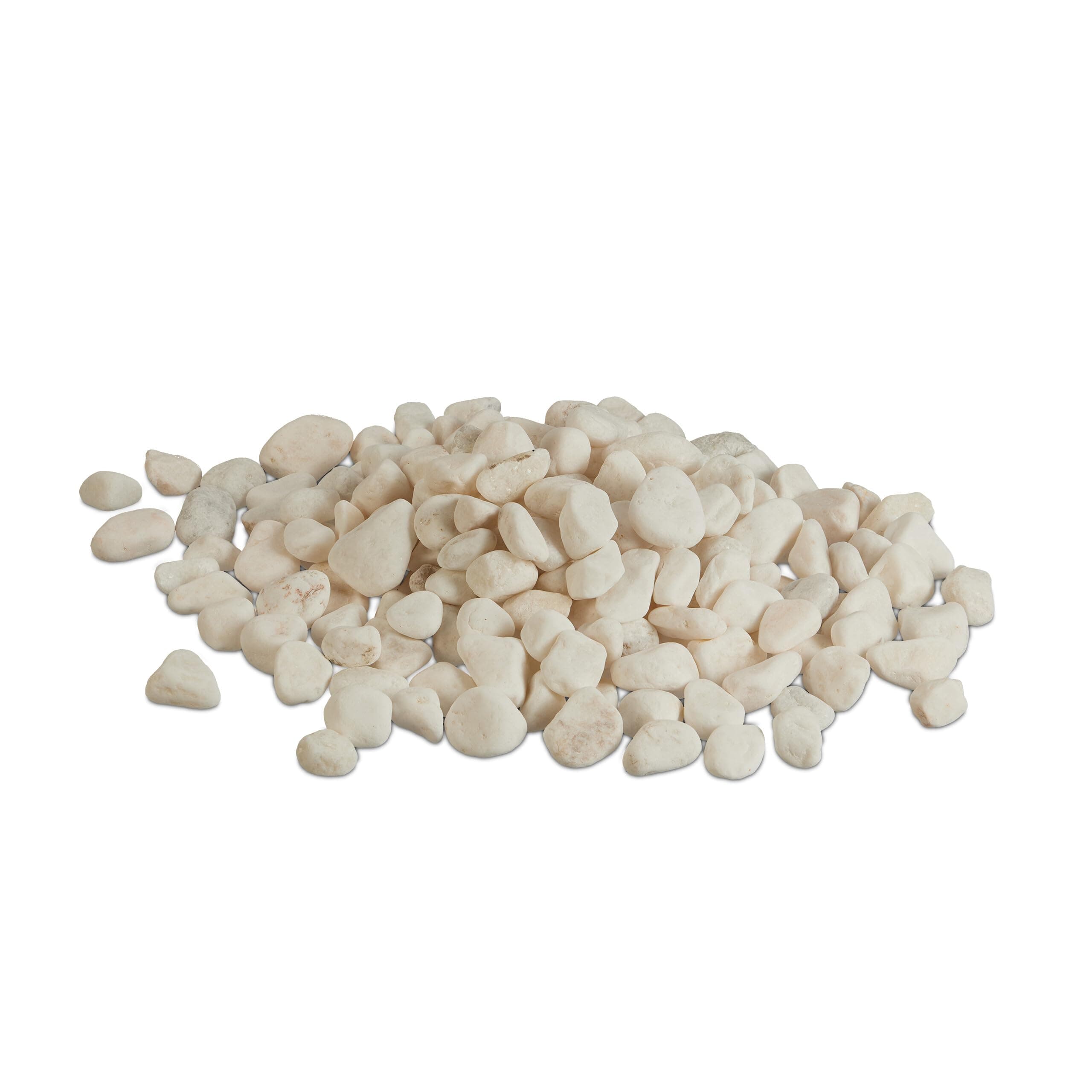 Relaxdays Marmorkies, 5kg, Dekosteine, 25-40mm, Kieselsteine, Gartenkiesel, Beet, Blumentopf, Grab, Zierkies, weiß Angebot bei HelloDeals