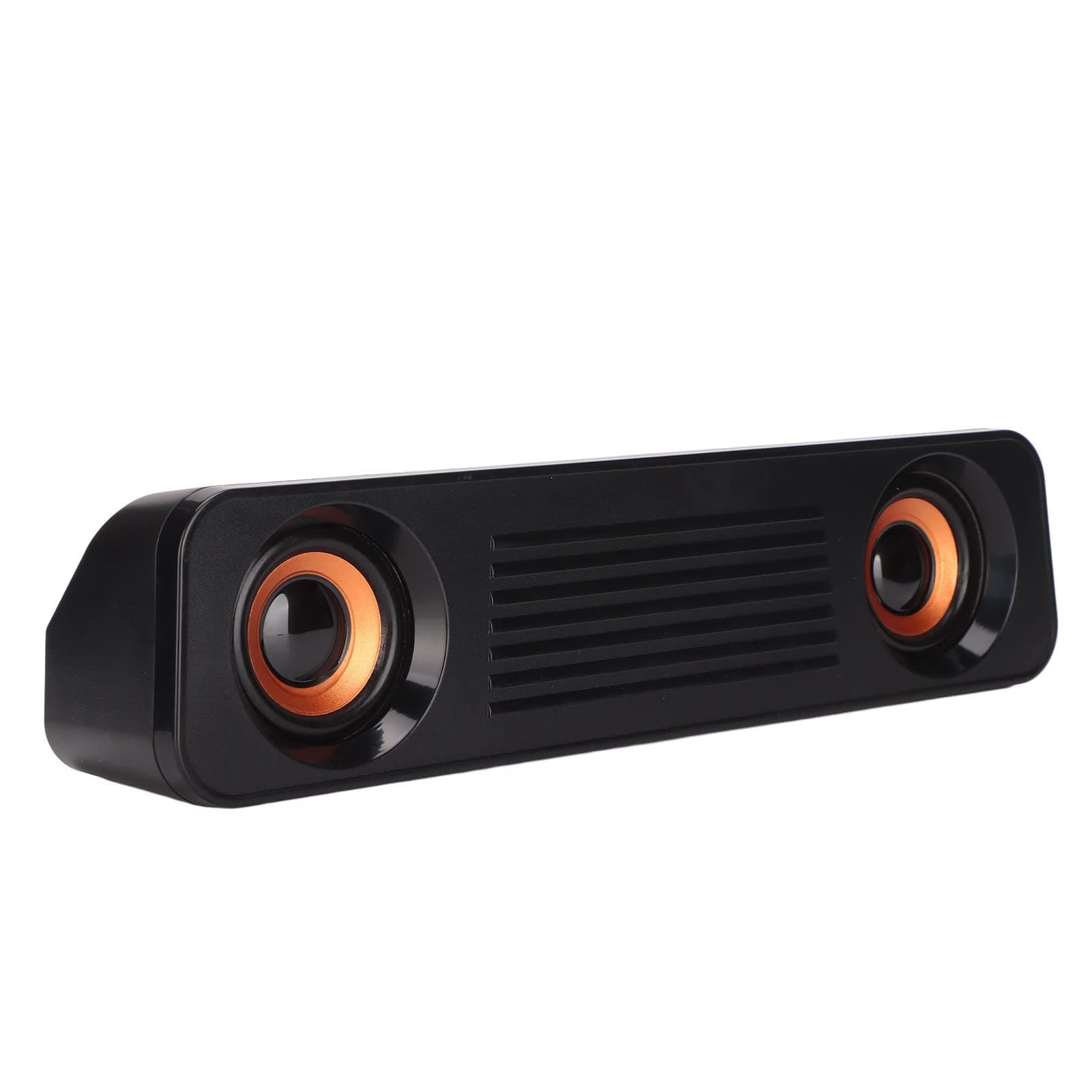 Computerlautsprecher, Soundbar für TV, Tragbarer Kabelgebundener Lautsprecher Tragbarer HiFi-Stereo-Subwoofer Langer Tischlautsprecher für PC-Tablets-Desktop-Laptop-TV, USB-betriebener 3,5-mm-Stecker Angebot bei HelloDeals