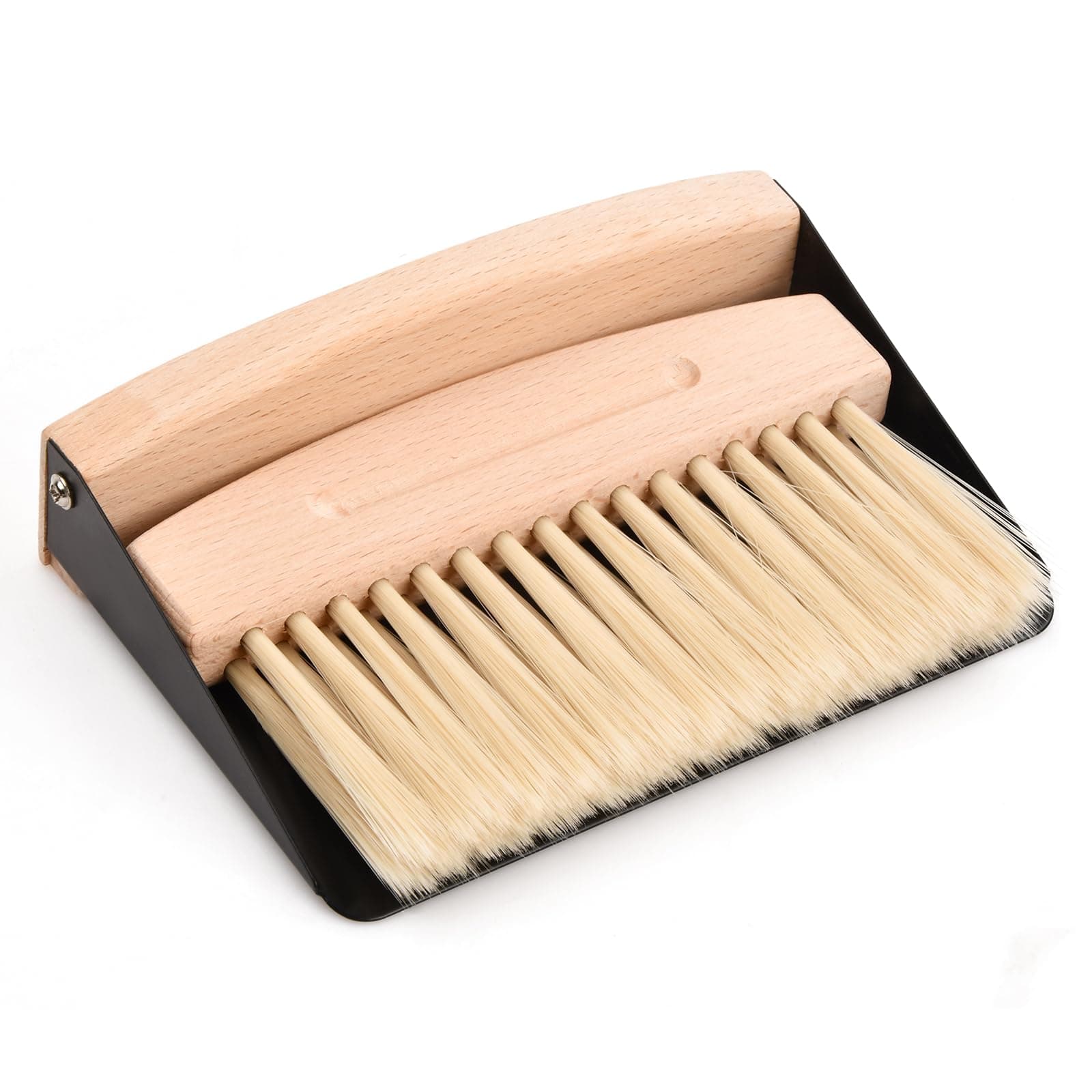 Woody Kleines Kehrblech und Handfeger Reinigungsset für Tisch, Mini Kehrblech und Handfeger für Zuhause, Kompaktes und exquisites Reinigungsset für den Schreibtisch Angebot bei HelloDeals