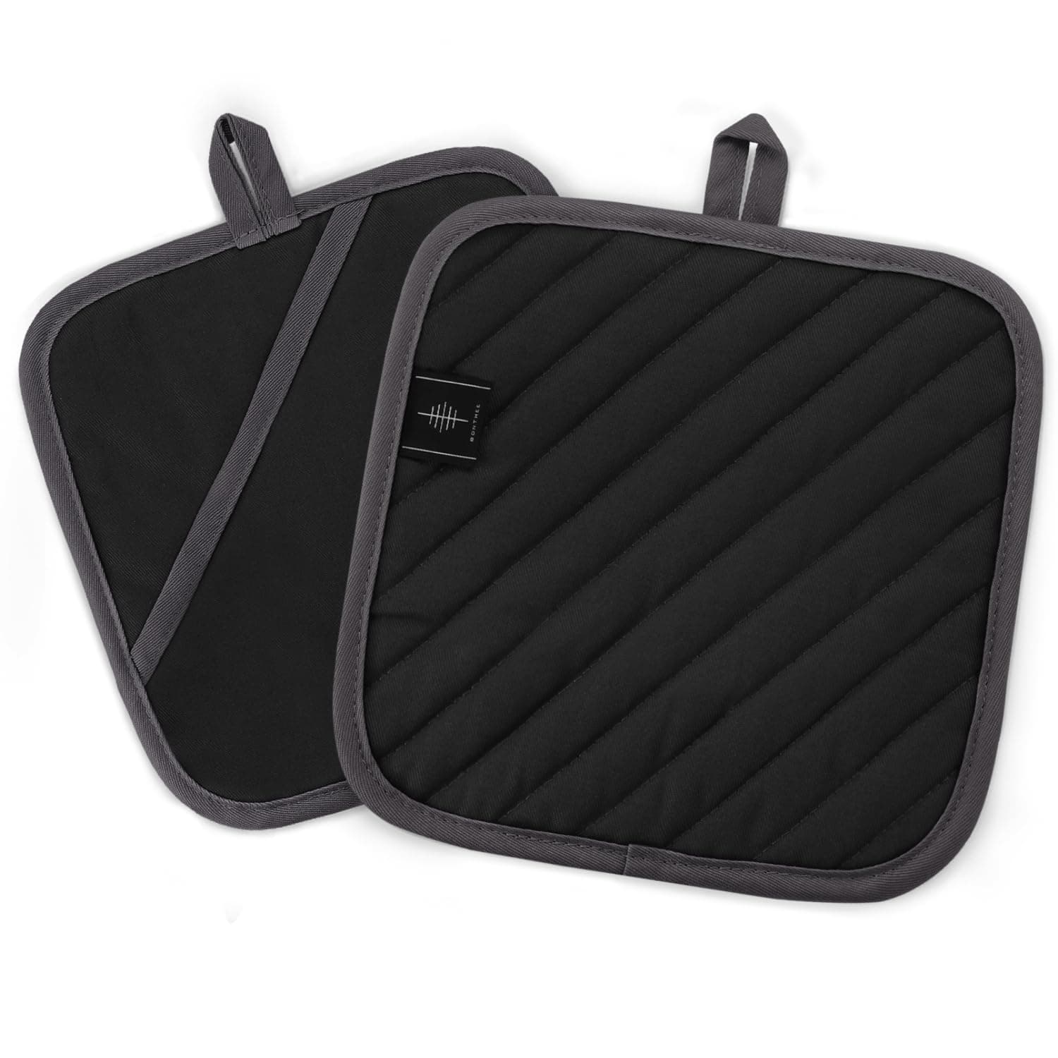 20CM Topflappen Waschbare Schutzlappen zum Kochen Backen Küchenzubehör - Schwarz 1_schwarz Angebot bei HelloDeals