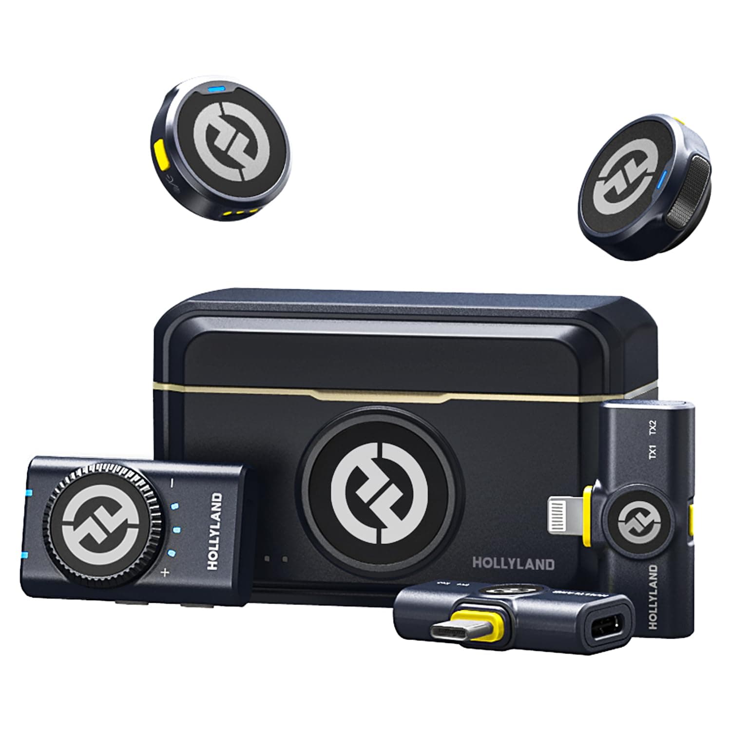 HollylandLark M2 Kabellos Lavalier Mikrofon für iPhone/Kamera/Android/PC – 48 kHz/24-Bit Hi-Fi-Audio, 300 m Reichweite, Rauschunterdrückung, 40 h Laufzeit, YouTube/Vlog/Streaming (2TX + 3RX+Ladecase) la version Combo Schwarz Angebot bei HelloDeals