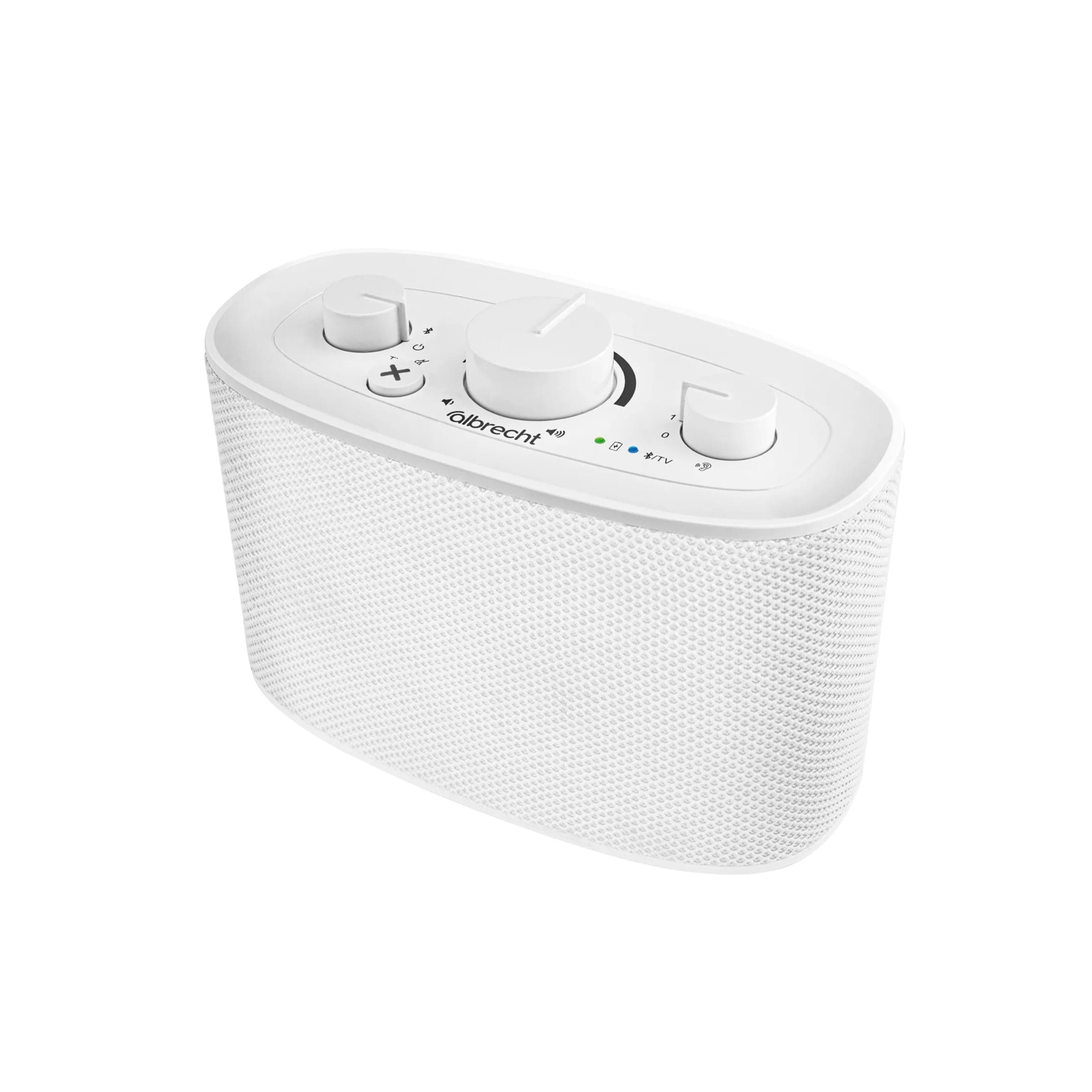 Albrecht KLARO TV Sprachverstärker – kabelloser TV‑Lautsprecher für zuhause mit Clear Voice Sprachoptimierung & Geräuschfilter, Streaming, weiß Angebot bei HelloDeals