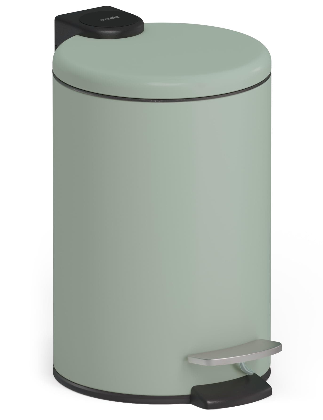 3 Liter Treteimer Edelstahl Pastell grün matt mit Absenkautomatik Klappdeckel leise schließend Softclose mit Inneneimer Kosmetikeimer Mülleimer Abfalleimer Badezimmer Angebot bei HelloDeals