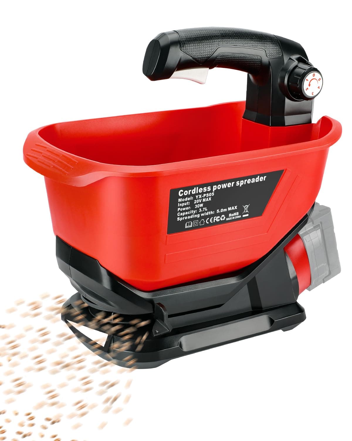 Adisipsoarin Fertiliser für Milwaukee M18 18V Akku, Düngerstreuerr für Rasen, Dünger, Steinsalz und Eisschmelze (Batterie Nicht im Lieferumfang enthalten) Für Milwaukee-Akku Angebot bei HelloDeals
