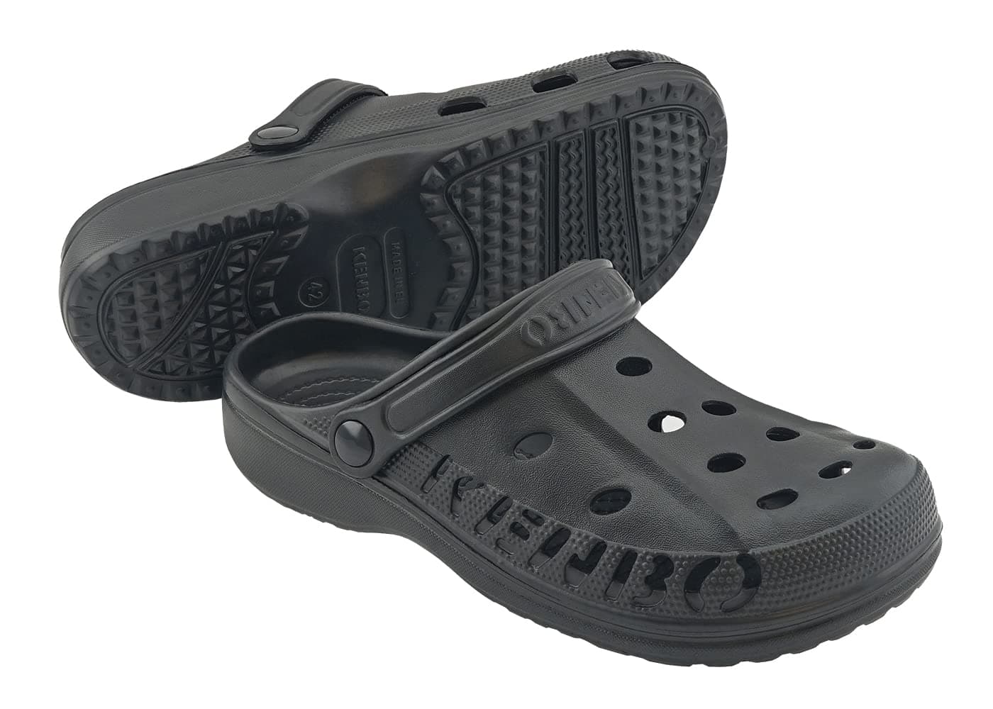Kenbo Clogs Gartenschuhe Badeschuhe Pantoletten Hausschuhe Freizeit Praxis Gr. 36-49 48 EU Schwarz Angebot bei HelloDeals