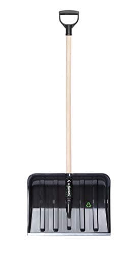 Schneeschaufel Schaufel Winter Schneeschieber breites 470 mm Kunststoff Schild mit Metallbeschlag Holzstiel verschraubt inkl. D-Grip Angebot bei HelloDeals