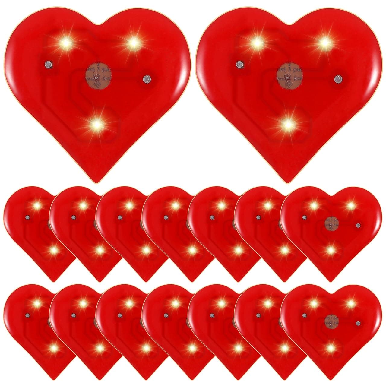 Amosfun 20 StüCk Rote Herzbrosche Beleuchtete Anstecknadeln - Glühendes Effekt Herz-Pins FüR Valentinstag, Partys, Hochzeiten Und Geschenkideen Angebot bei HelloDeals