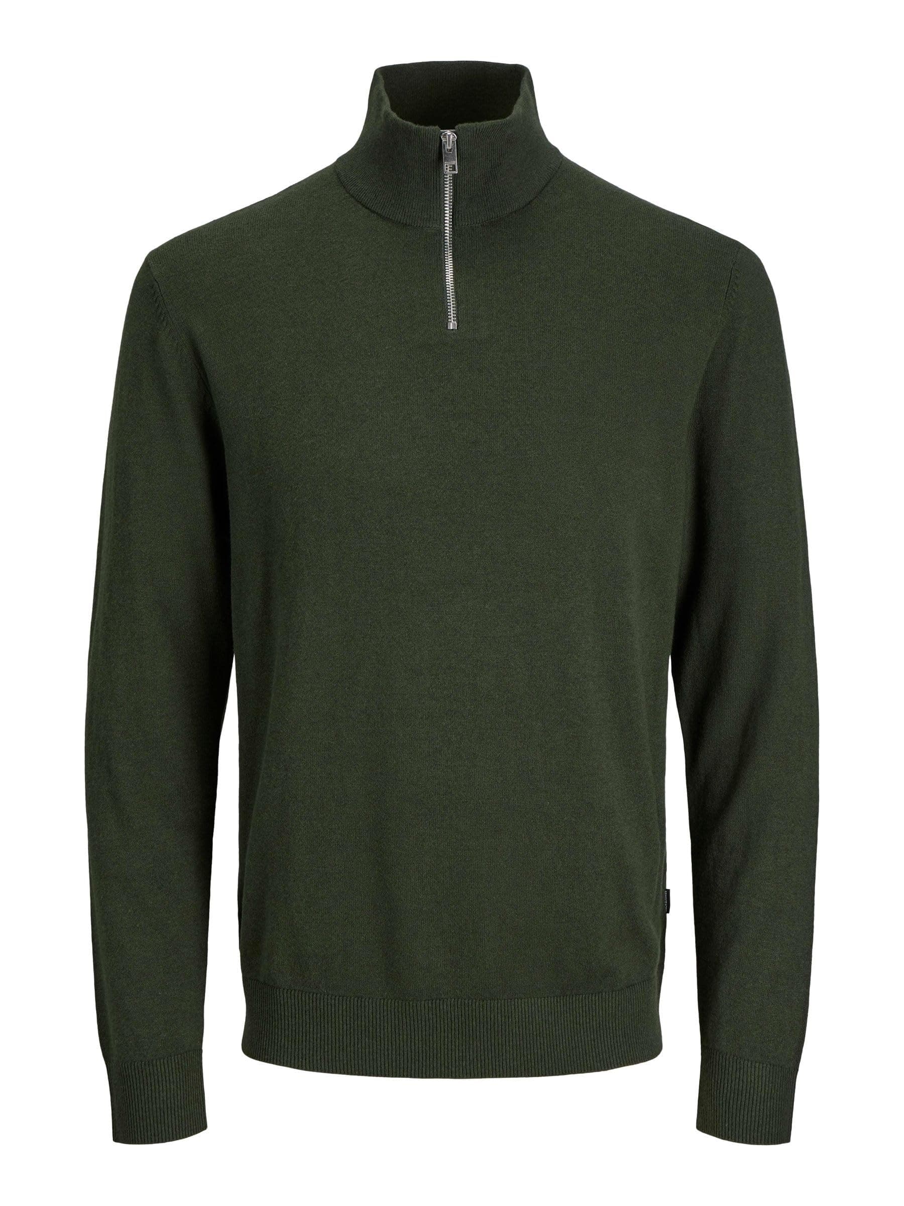 JACK & JONES Male Strickjacke mit Viertelreißverschluss Einfarbig Strickjacke mit Viertelreißverschluss M Duffel Bag Angebot bei HelloDeals