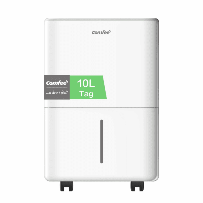 COMFEE Luftentfeuchter 10 Liter/Tag, geeignet für Räume von ca. 40 Kubikmetern (16 Quadratmetern), automatische Abtauung, Kindersicherung, Geräuschreduzierung, Kältemittel R290, CDDOE-10DEN7-QA3(EU) 10L-16m²-DO-NEW Angebot bei HelloDeals