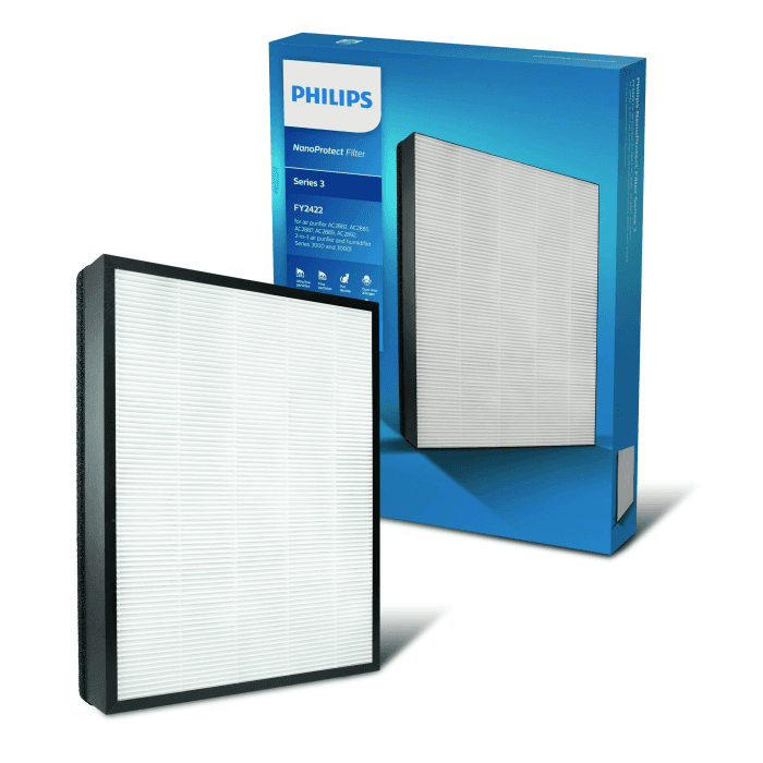 Philips Series 2000 NanoProtect-Filter – Aktivkohlefilter mit 24 Monaten Nutzungsdauer, entfernt Keime, Staub und Allergene (FY2422/30) Ersatzfilter Hepa-Filter Single Angebot bei HelloDeals