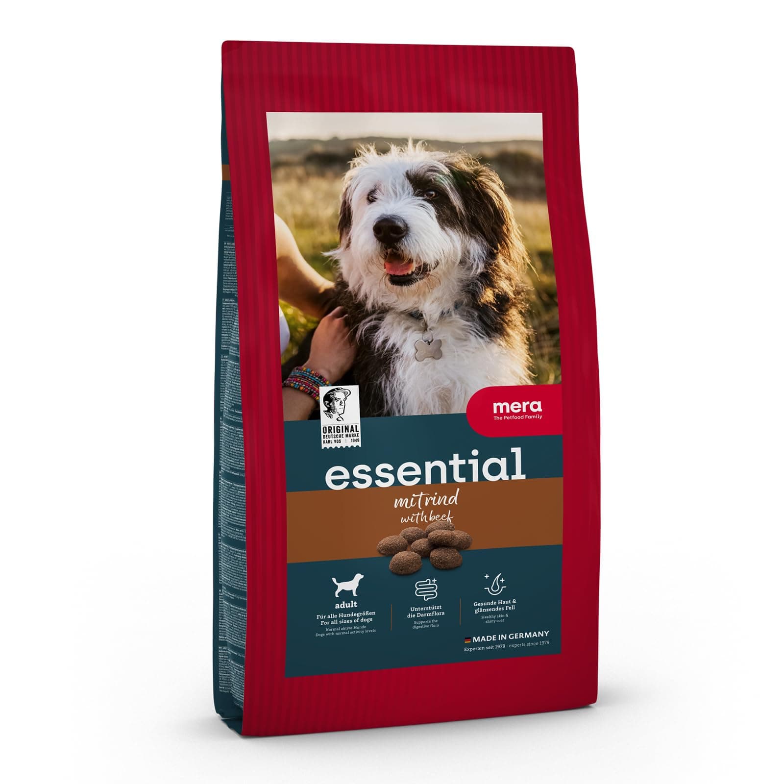 mera Essential Rind, Hundetrockenfutter für ausgewachsene normal aktive Hunde (12,5kg) Rind 12.5 kg (1er Pack) Angebot bei HelloDeals