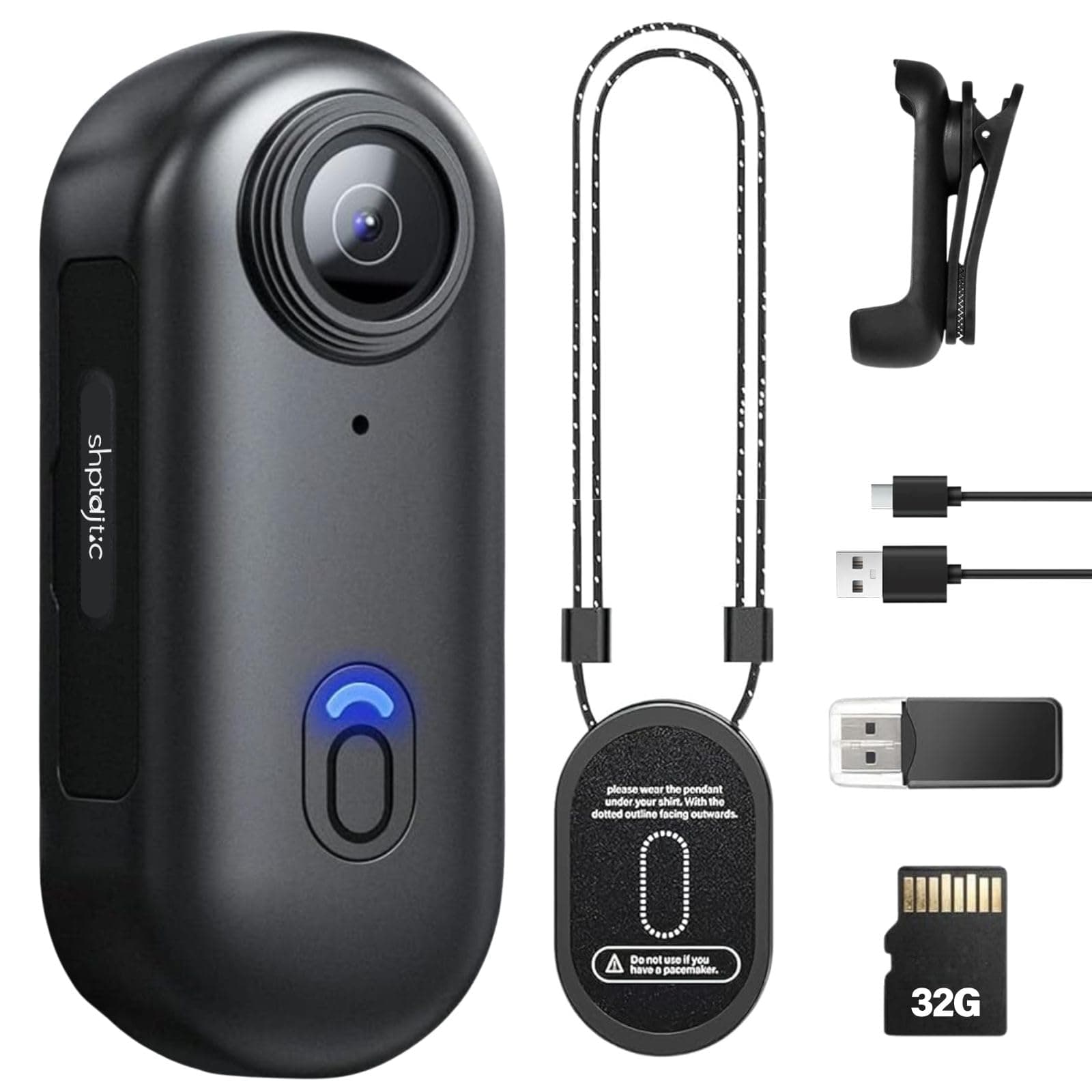 1080P Körperkameras mit Audio- und Videonachzeichnung - wasserdichter 1080P-Körperkamera, magnetisch und mit 360°-Klammer, 150-Minuten-Batterie fürs Radfahren, Spazierengehen mit Tieren (1080-B-32G) Angebot bei HelloDeals