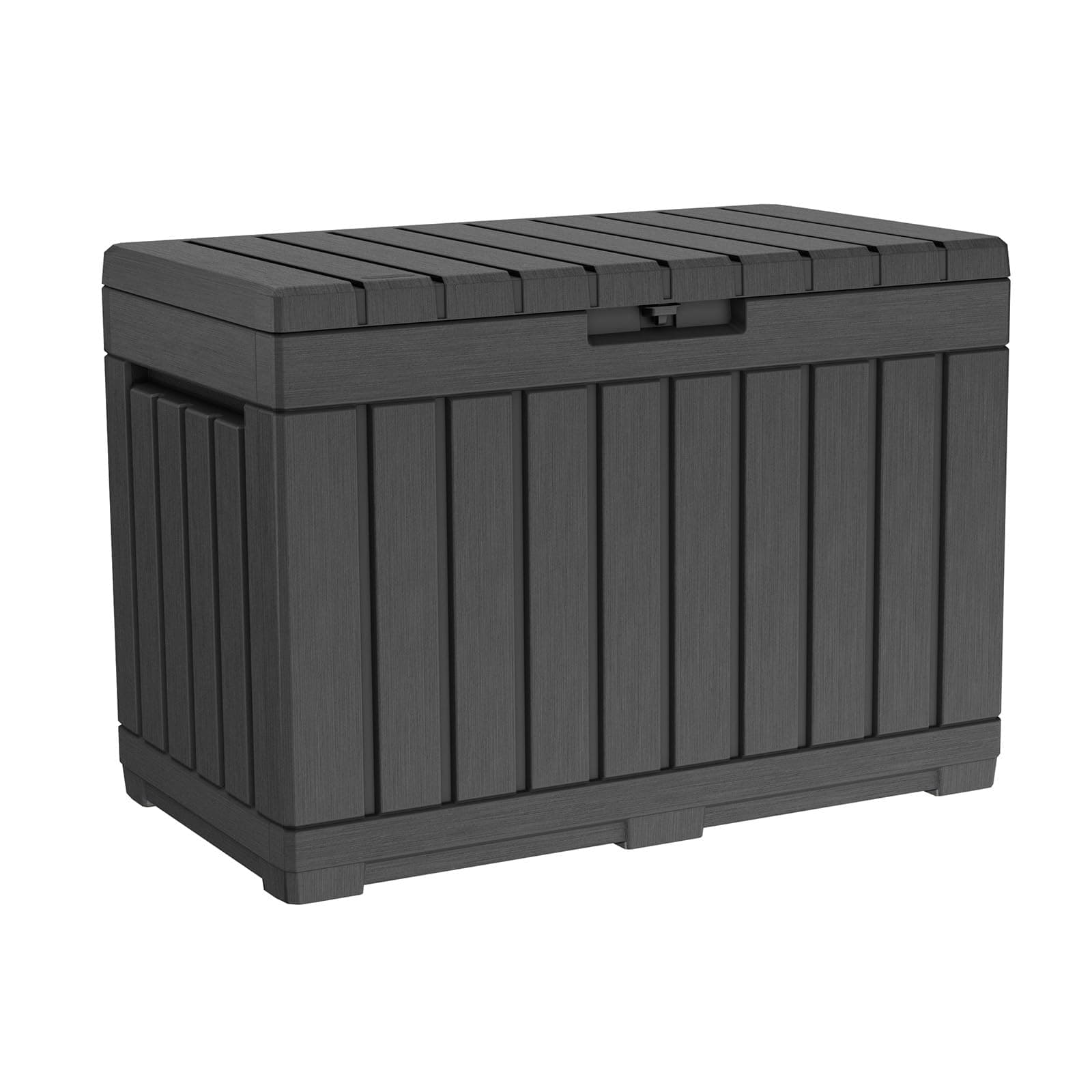 Koll Living Gartenbox Kentwood 190 Liter Stauraum Anthrazit | Aufbewahrungsbox mit Sitzfunktion mit viel Platz für Sitzauflagen, Gartengeräte oder Kinderspielzeug | wasserdicht & gut belüftet Anthrazit 190 Liter Angebot bei HelloDeals