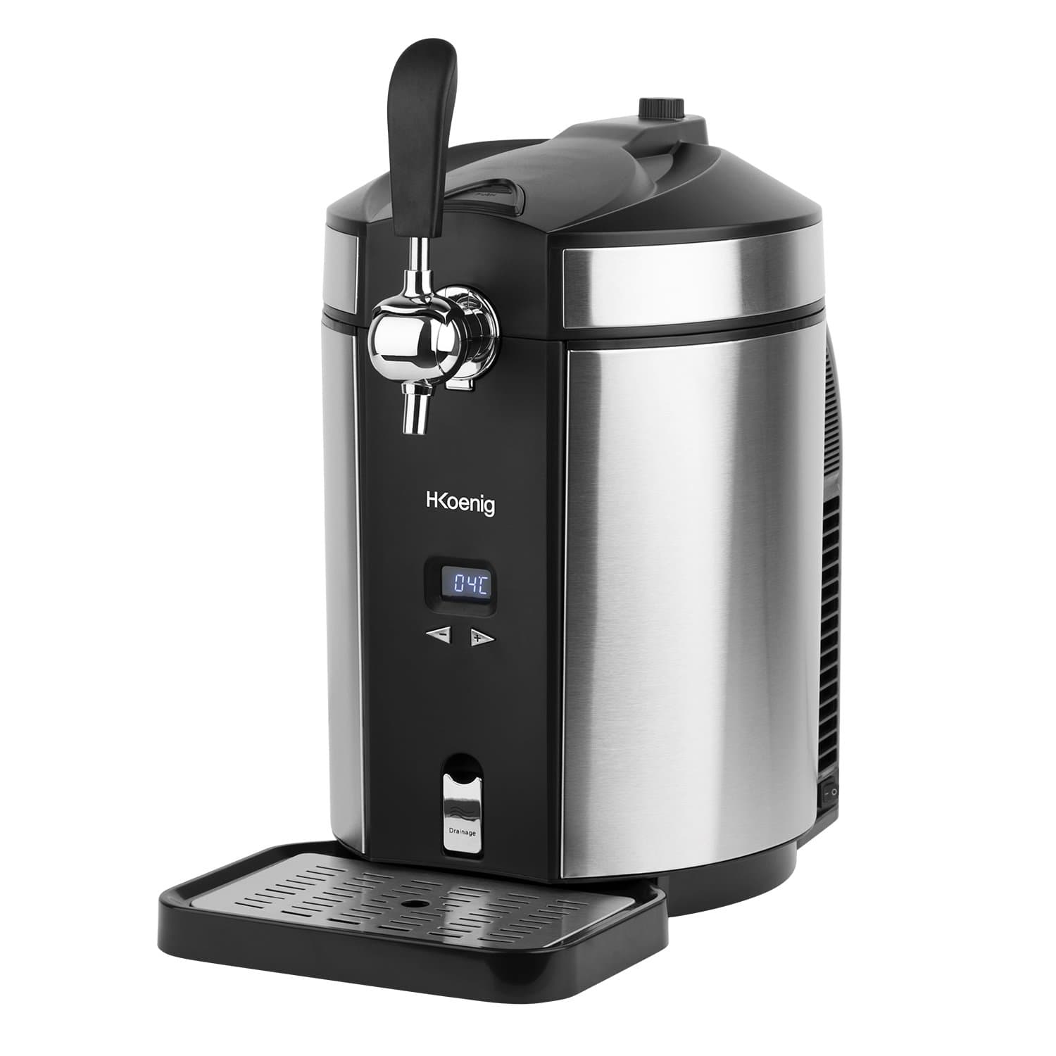 H.Koenig Bierzapfanlage BW1880 - kompatibel mit Allen 5L Universal-Edelstahl-Druckfässern - integrierte Kühlung, Temperatur einstellbar zwischen 2°C und 12°C - 65 W - rutschfeste Füße Angebot bei HelloDeals