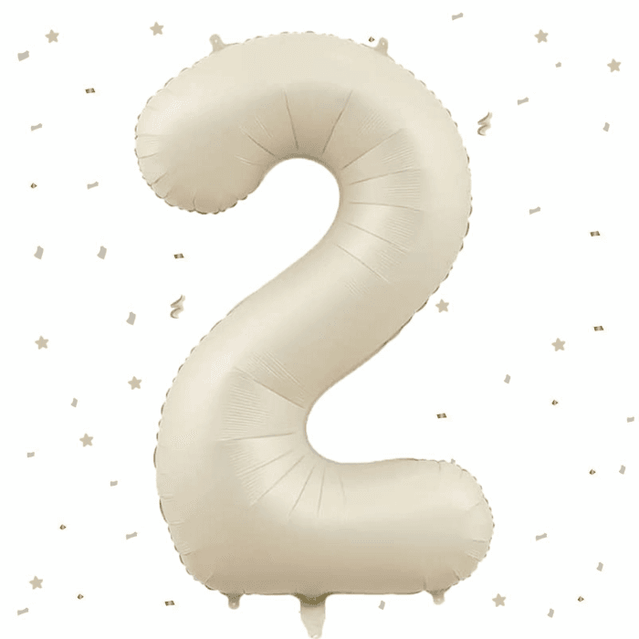 Beige Luftballon 2,Zahlen Luftballon Beige, 40 Zoll Weiß Creme Folienballon 2,101cm Sandweiß Zahlenballon 2 Helium Ballon Luftballon 2 Geburtstag für 2 Jahre Geburtstagsdeko Kinder Mädchen Junge Beige Numero 2 Angebot bei HelloDeals
