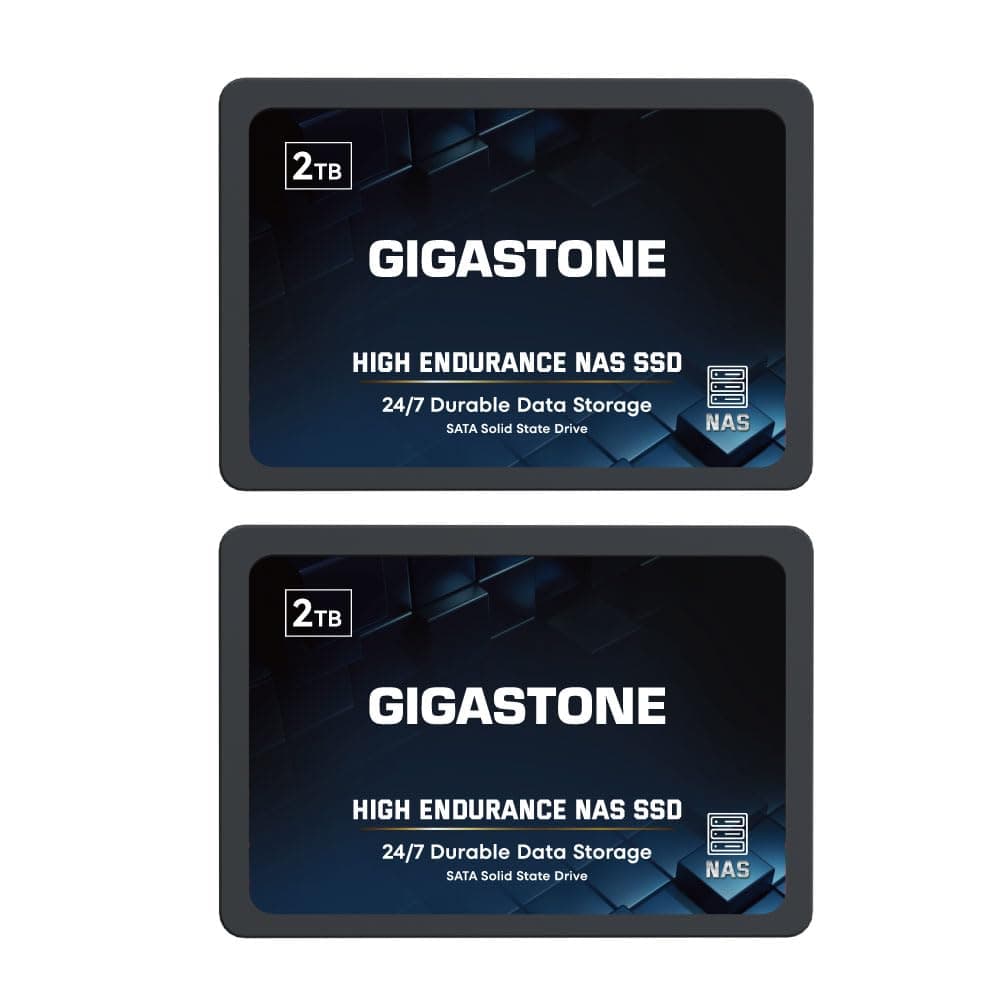Gigastone NAS SSD 2TB SSD Festplatte (2er-Pack) TLC Hohe Dauerhaltbarkeit SSD für 24/7 Dauerbetrieb NAS-Systeme RAID 2,5 Zoll SATA III Internes Festkörper-Laufwerk SSD Caching NAS SSD 2TBx2 Angebot bei HelloDeals