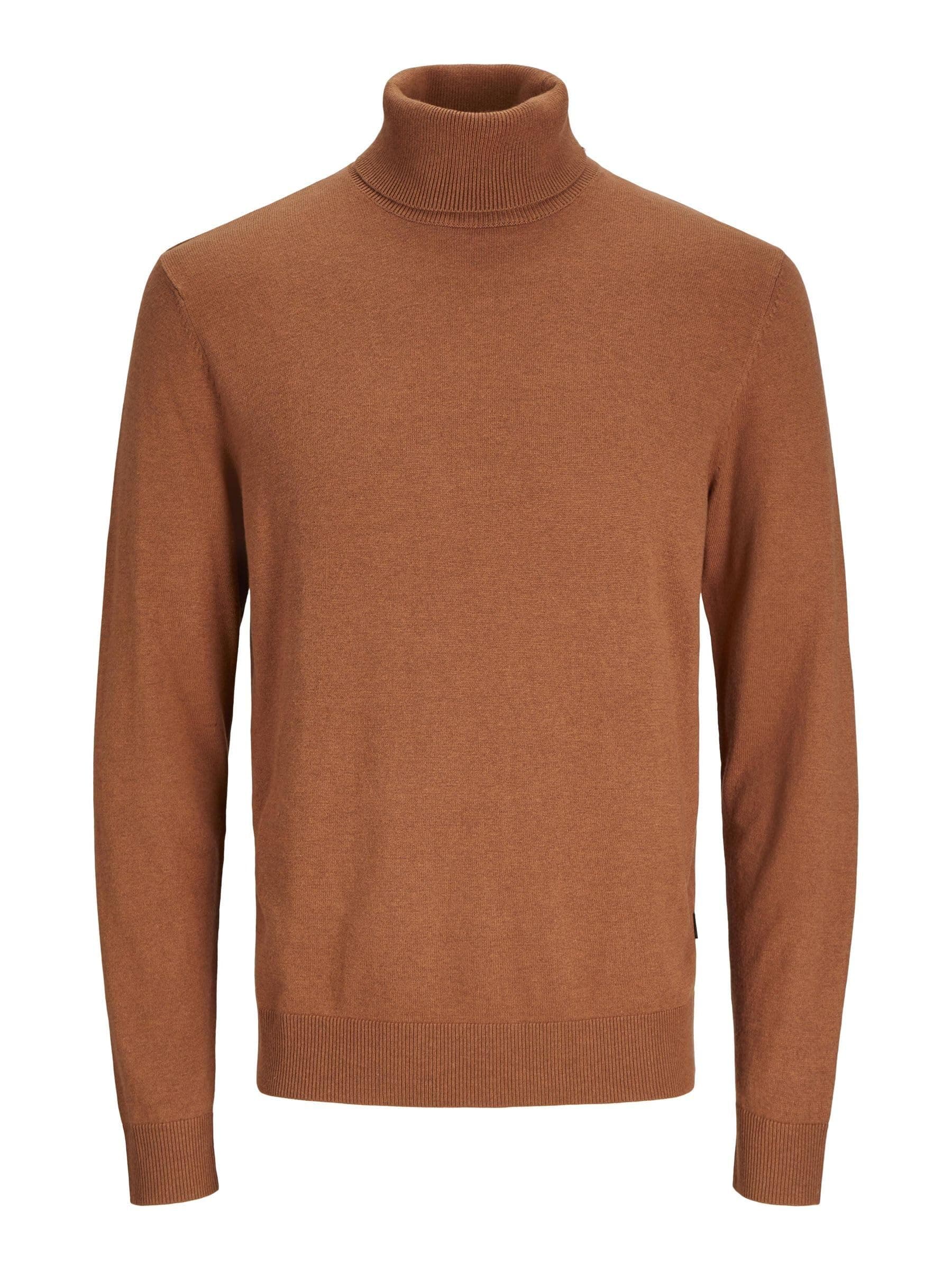 JACK & JONES Emil Knit Roll Neck Jumper L Mocha Bisque Angebot bei HelloDeals