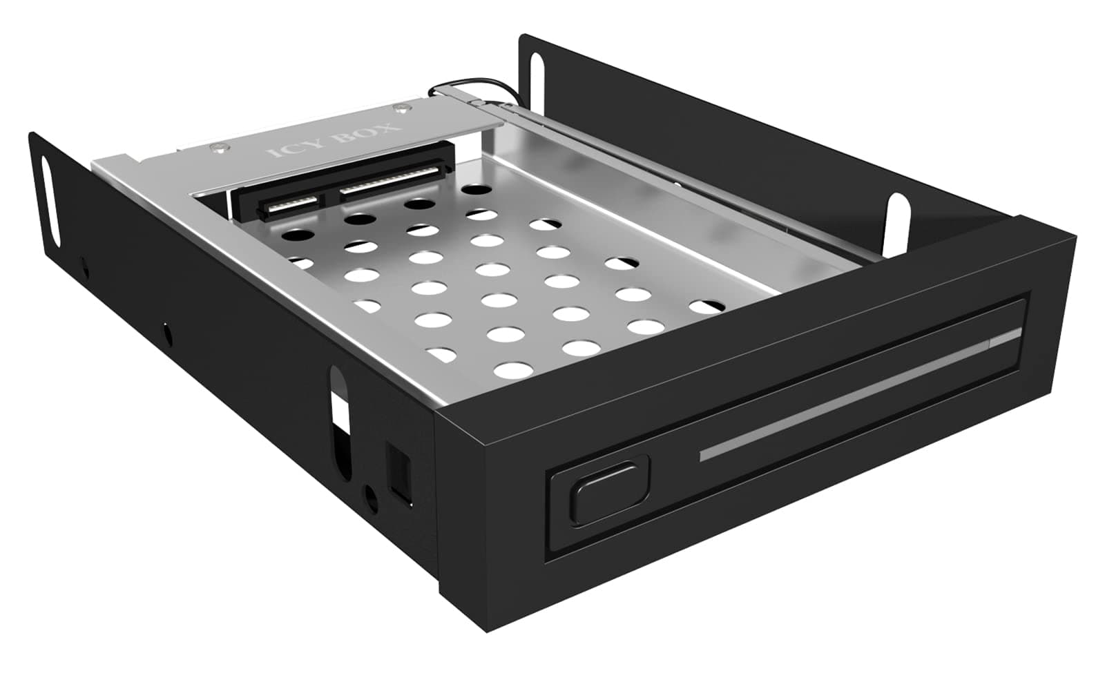 ICY BOX Wechselrahmen für SSD/HDD 2,5" in 3,5" Schacht, SATA III, HotSwap, Aluminium Kunststoff, Schwarz,IB-2216STS,Für 1x 2,5 Zoll Single Angebot bei HelloDeals
