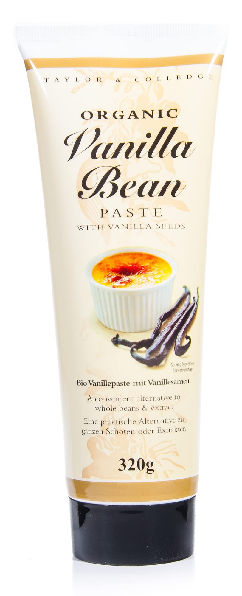 T&C - Bio Vanilla Bean Paste | Vanille Paste aus 100% natürlichen BIO-Vanilleschoten. Vanillepaste ideal zum Verfeinern von Pudding, Torten, Dessert, Eis uvm. | Inhalt: 320g Angebot bei HelloDeals