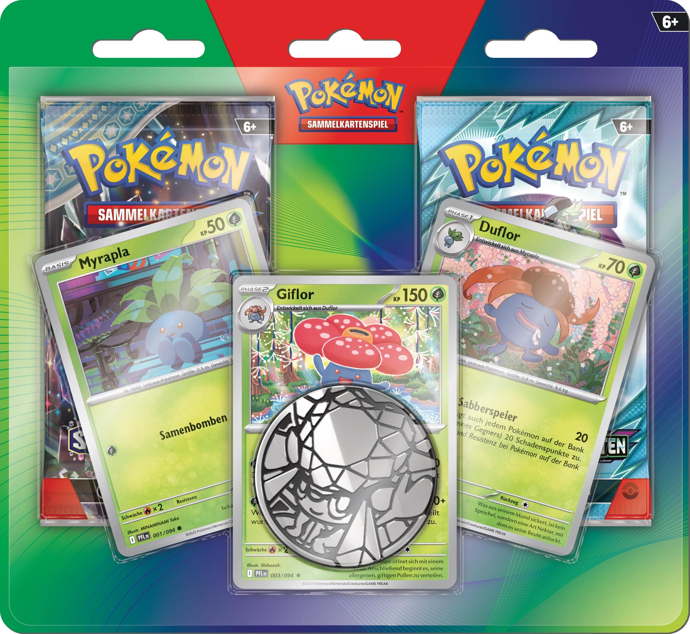 Pokémon-Sammelkartenspiel: Aufgewerteter 2er-Pack-Blister (2 Boosterpacks & 3 holografische Promokarten) Angebot bei HelloDeals