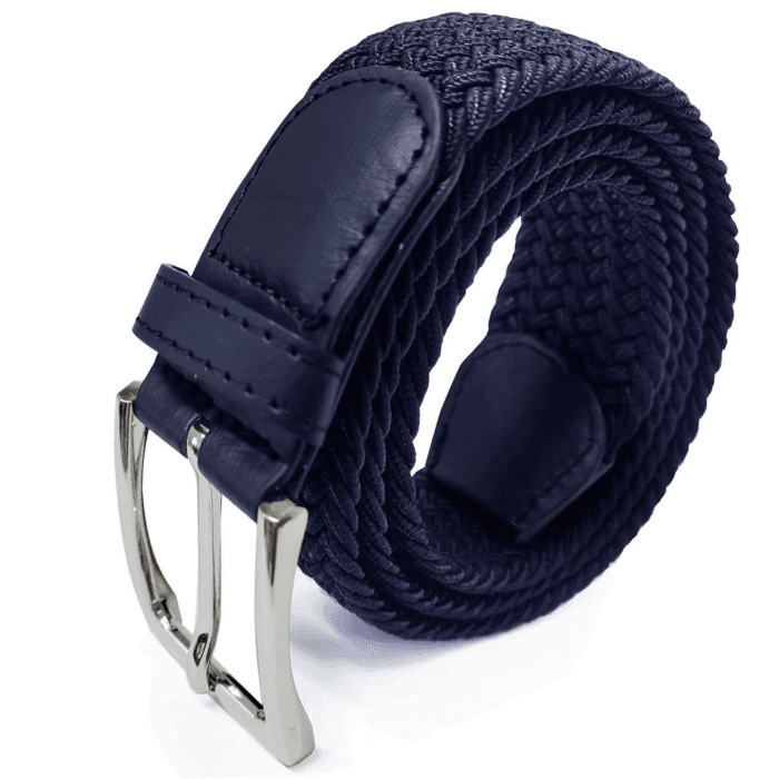 Glamexx24 Elastischer Gürtel Unisex, Geflochtener Stretchgürtel für Damen & Herren, Stufenlos Verstellbarer Stoffgürtel ohne Löcher, Flechtgürtel für Jeans & Freizeithosen (Breite: 3,5 cm) 105 Dunkelblau Angebot bei HelloDeals