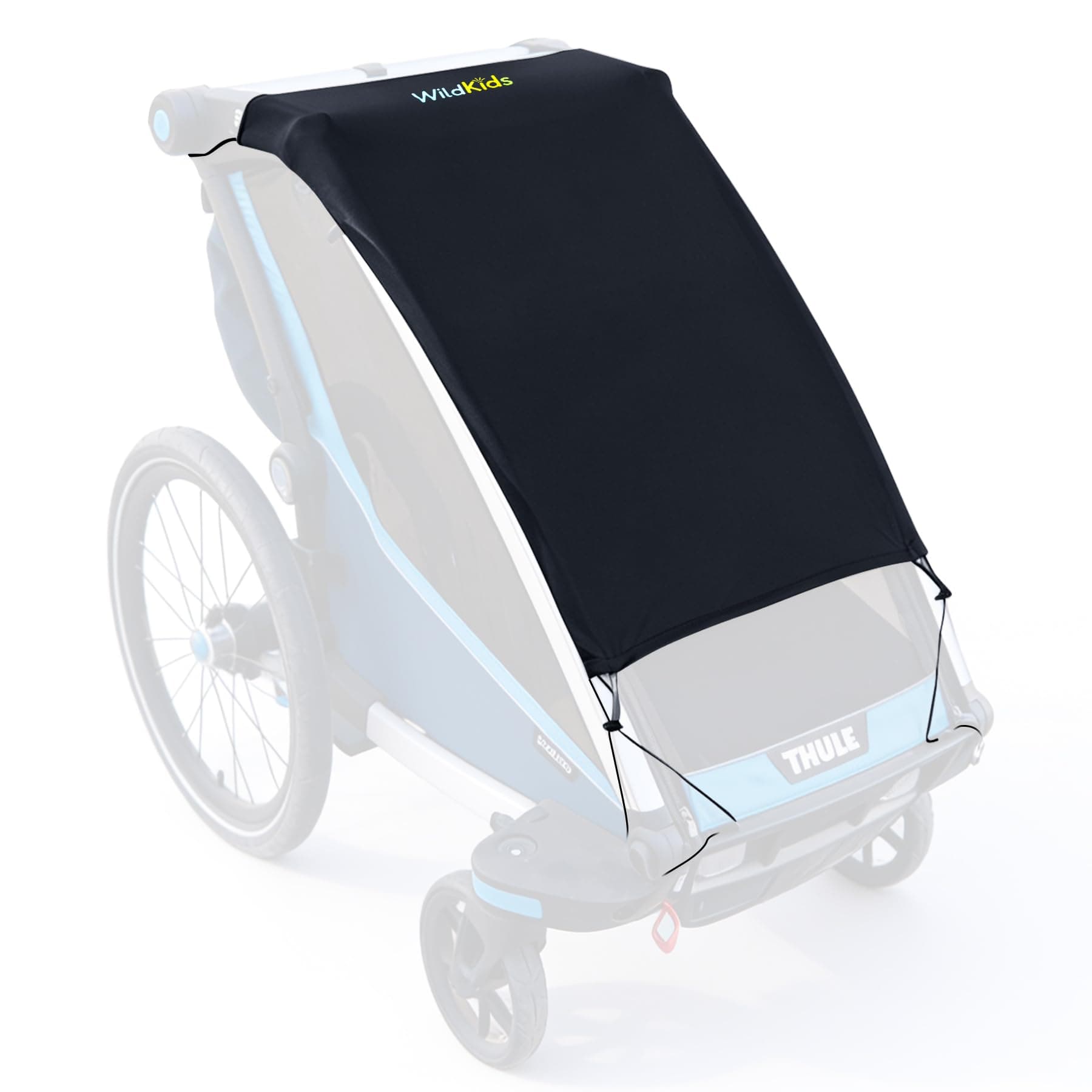 Wildkids Sonnenschutz für Fahrradanhänger (Einzel-Kinderanhänger), UPF50+ Sonnenschutz Zubehör, mit Kordelzug verstellbar, kompatibel mit Thule, Kesser, Hauck und weiteren Marken Angebot bei HelloDeals