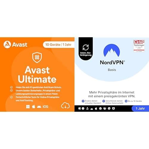 Avast Ultimate 2026 | 10 Geräte + NordVPN Basis, 10 Geräte Angebot bei HelloDeals