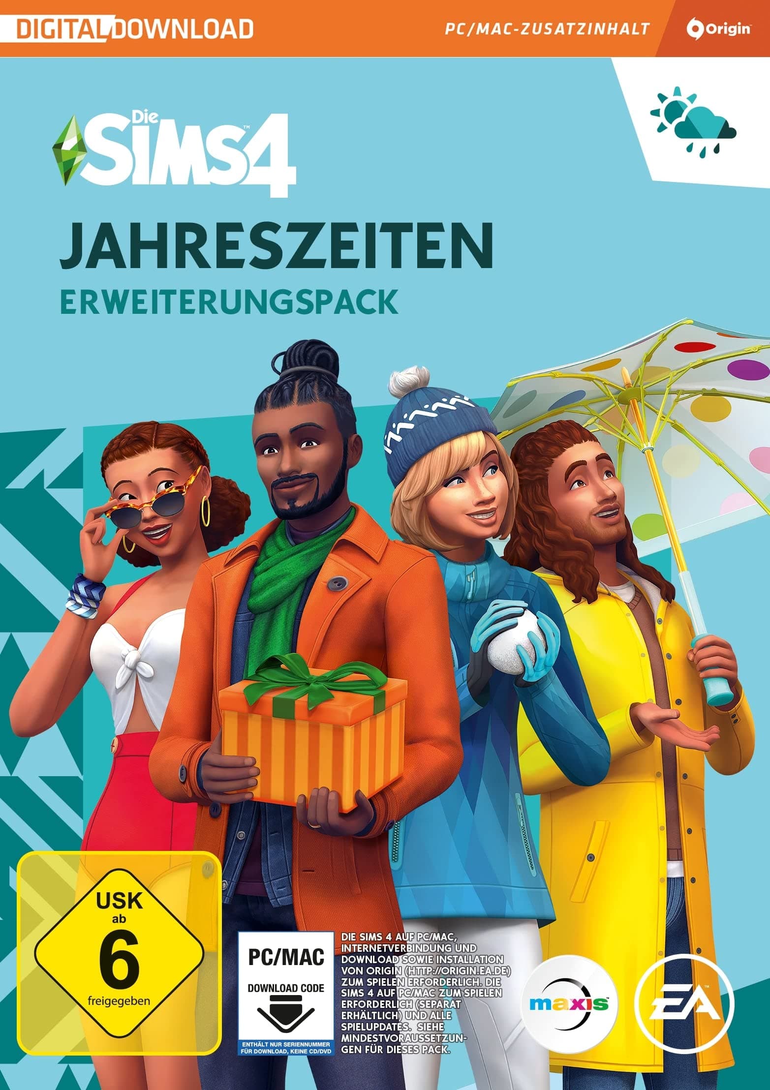 Die Sims 4 Jahreszeiten (EP5) Erweiterungs-Pack PCWin-DLC |PC Download Origin Code |Deutsch PC Code - EA App EP+ Bundle THE SIMS 4 (EP5) SEASONS Angebot bei HelloDeals