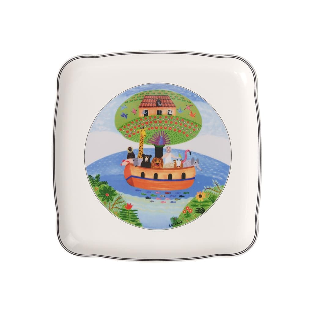 Villeroy und Boch Charm und Breakfast Design Naif Servierplatte, 30 cm, Premium Porzellan, Weiß/Bunt Angebot bei HelloDeals