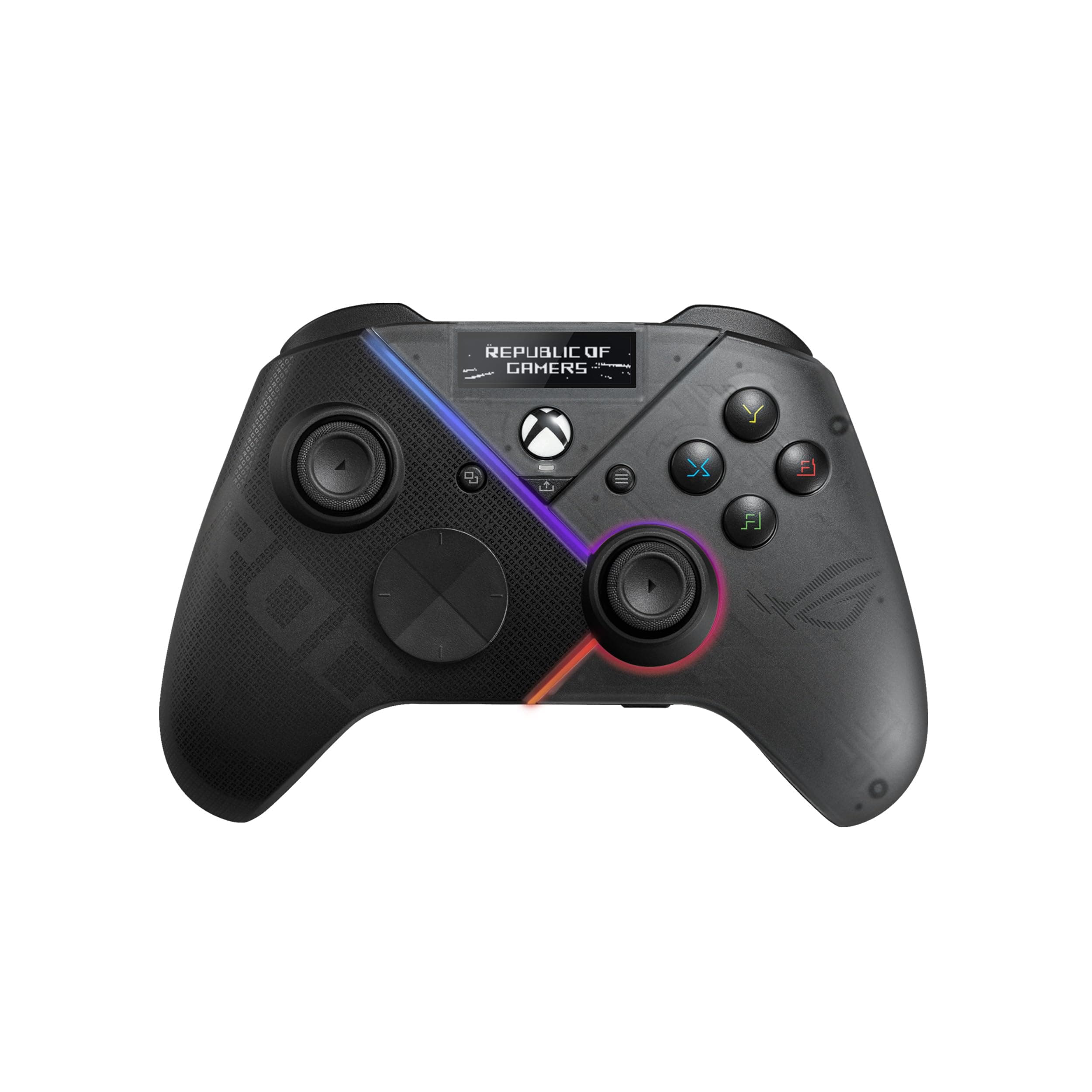 ASUS ROG Raikiri Pro PC Controller (OLED Display, einstellbare Trigger Joystick, Aura RGB Beleuchtung, ESS DAC, 3,5-mm Kopfhörer, Stummschalttaste, USB-C, 2,4 GHz, Bluetooth für PC, Laptop, Xbox) Angebot bei HelloDeals