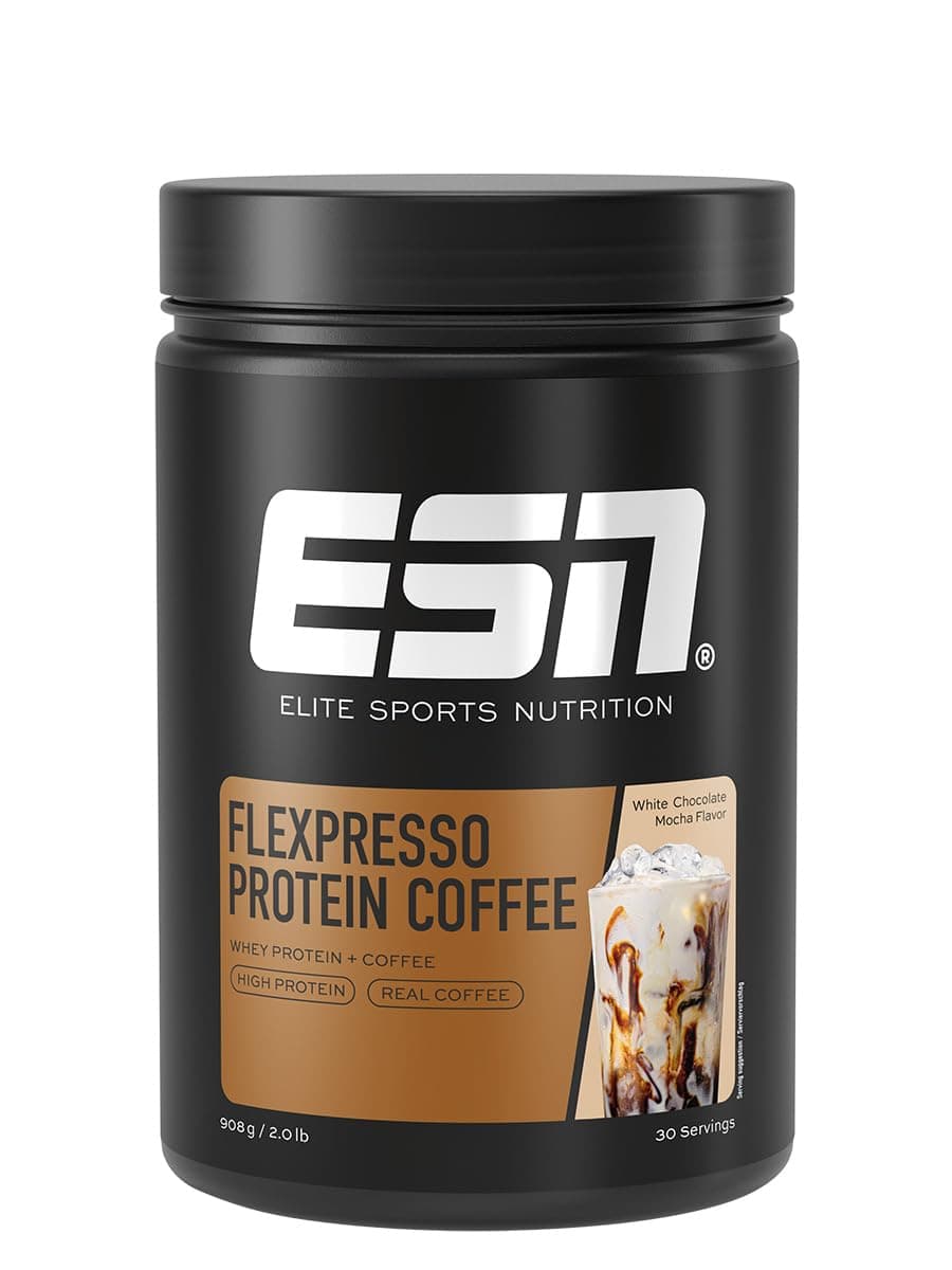 ESN Flexpresso Protein Coffee, White Chocolate Mocca, 908 g, cremiger Protein-Kaffee mit bis zu 22 g Protein pro Portion - made in Germany Angebot bei HelloDeals