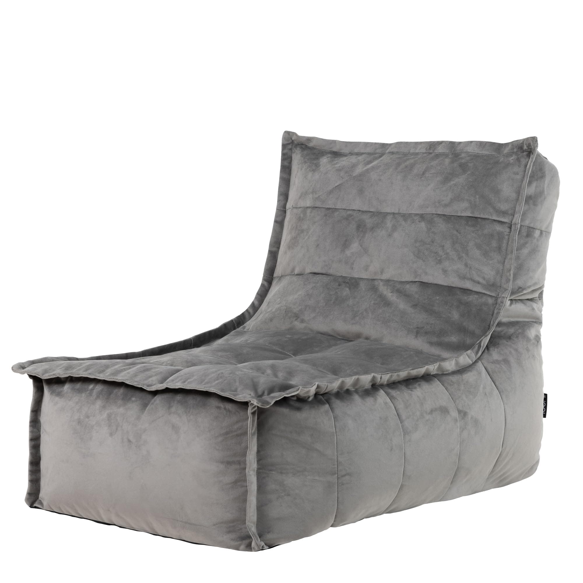 Icon Dolce Sitzsack-Liege für Erwachsene, Dunkelgrau, Flauschiger Samtstoff, Riesen Sitzsack Samt mit Füllung, Bean Bag Chair, Bequemer Sessel Wohnzimmer, Lounge, Schlafzimmer, Büro Schiefergrau Angebot bei HelloDeals