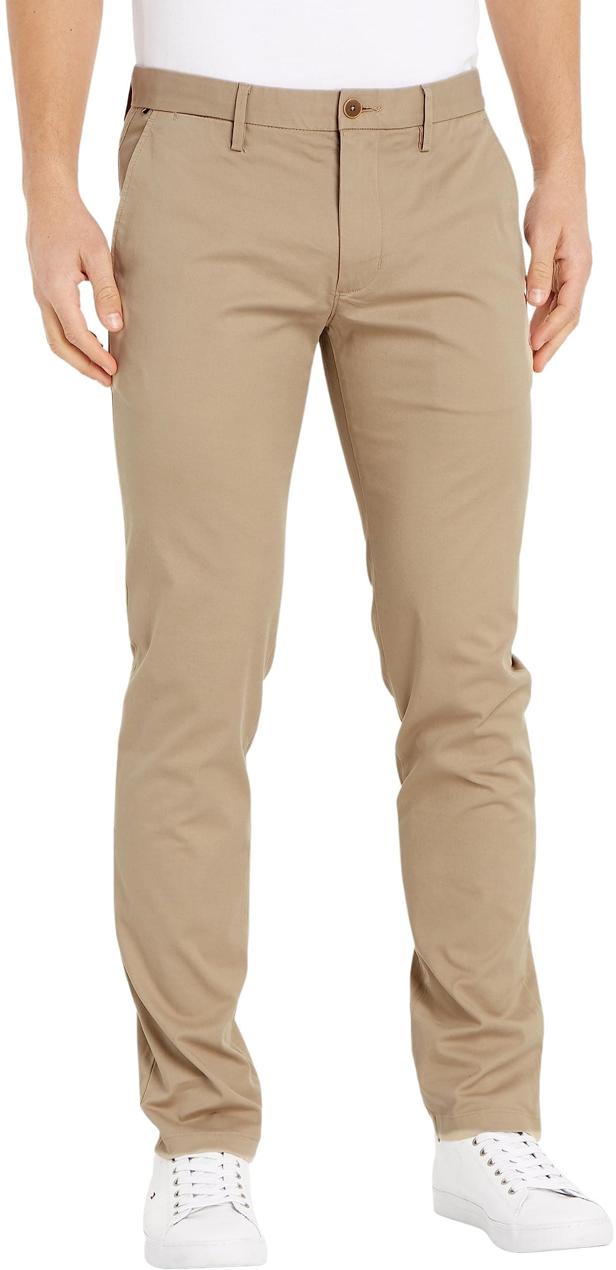 Tommy Hilfiger Herren Hose Core Bleecker 1985 Pima Cotton Chino 34W / 34L Beige (Batique Khaki) Angebot bei HelloDeals