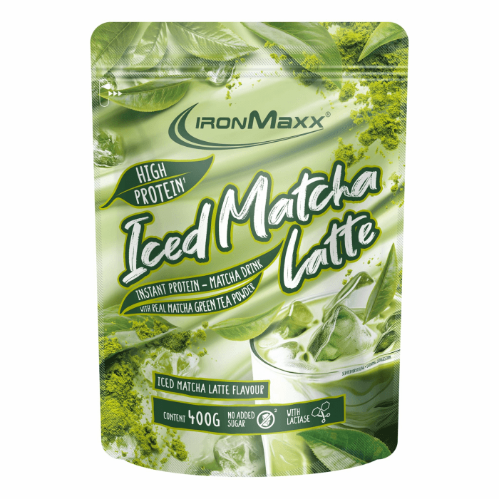 IronMaxx Iced Matcha Latte – 400g Beutel | Proteinreicher Matcha-Drink mit grünem Tee | Ohne Zuckerzusatz | Kalt genießen Iced Matcha Latte 400g Beutel Angebot bei HelloDeals