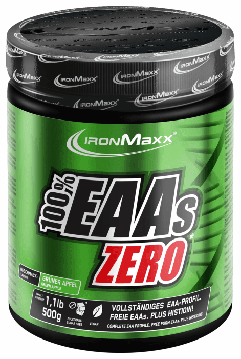 IronMaxx 100% EAAs Apple 500g - EAAs Pulver hochdosiert, Vegan und zuckerfrei, 8 essentielle Aminosäuren zur Ergänzung deiner Sporternährung Apfel 500 g (1er Pack) Angebot bei HelloDeals