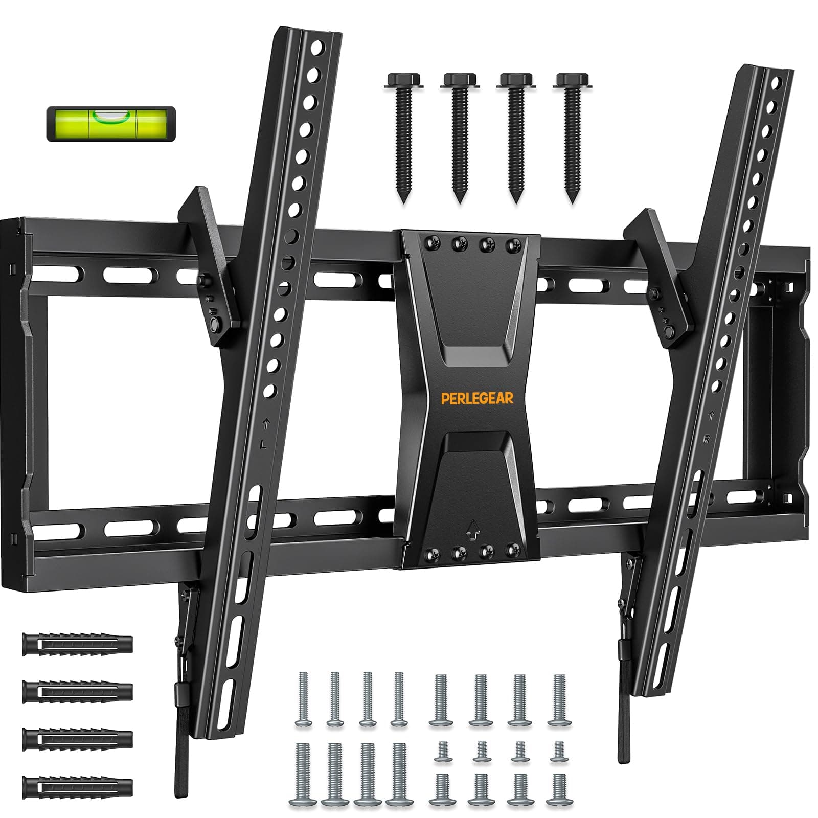 Perlegear TV Wandhalterung Neigbar für 37-82 Zoll Flach- und Curved-Fernseher (bis 60 kg, VESA 600x400mm) – Universelle TV Halterung mit Verstellbaren Zugschnüren, Model PGLT5 Angebot bei HelloDeals