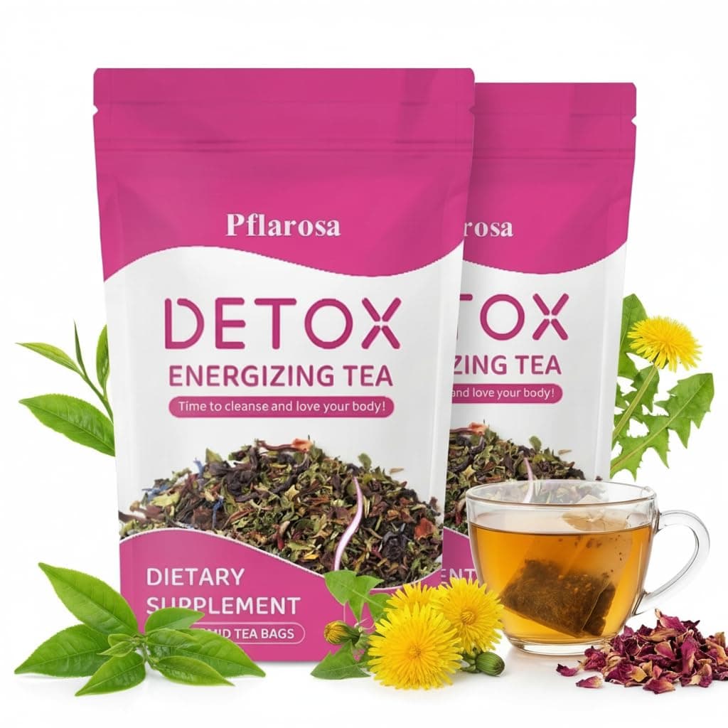 Detox Tee zum Abnehmen – 56-Tage Kräutertee-Kur mit Grüntee, Oolong & Löwenzahn – Natürliche Unterstützung für Stoffwechsel & Verdauung – Sanfte Entgiftung, Vegan, Mit Pfirsichgeschmack rosa Angebot bei HelloDeals