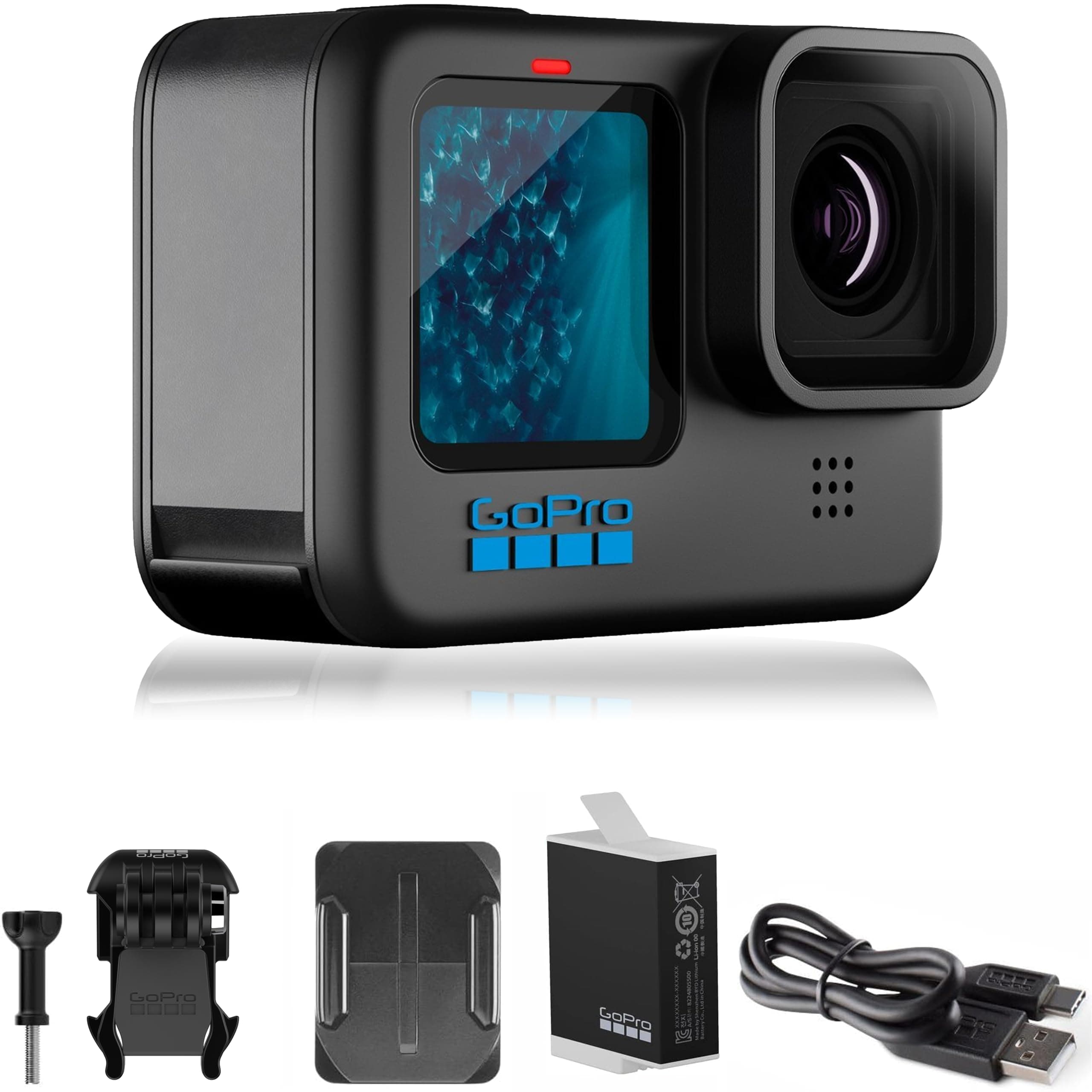 GoPro HERO11 Black - E-Commerce Packaging - Wasserdichte Action-Kamera mit 5,3K60 Ultra HD Video, 27MP Fotos, 1/1,9 Zoll Bildsensor, Live-Streaming, Webcam, Stabilisierung (Generalüberholt) Angebot bei HelloDeals