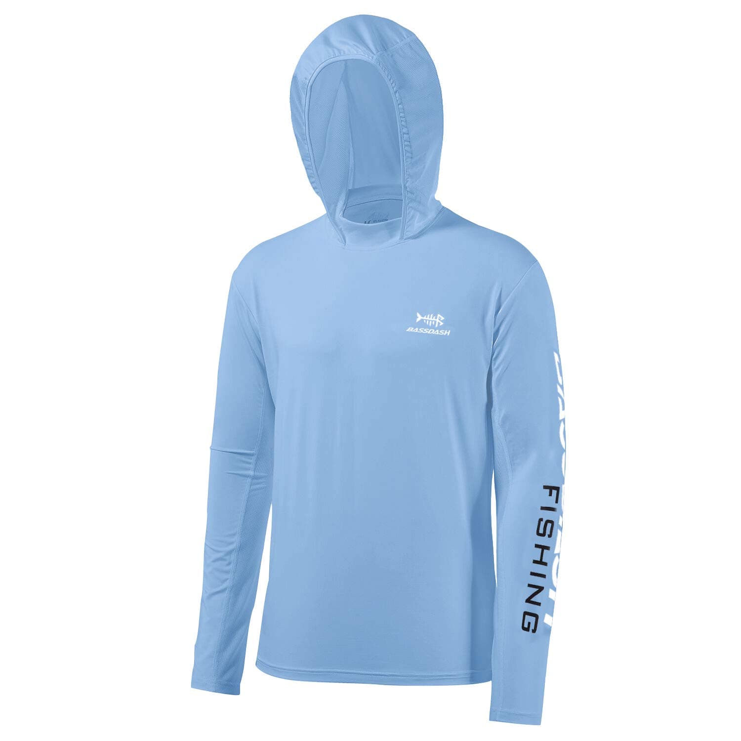Bassdash Herren Kapuzenpullover Shirt Sonnenschutz UPF50+ UV Pullover Langarm Hoodie für Angeln Rash Guard L Carolina/Weißes Logo Angebot bei HelloDeals