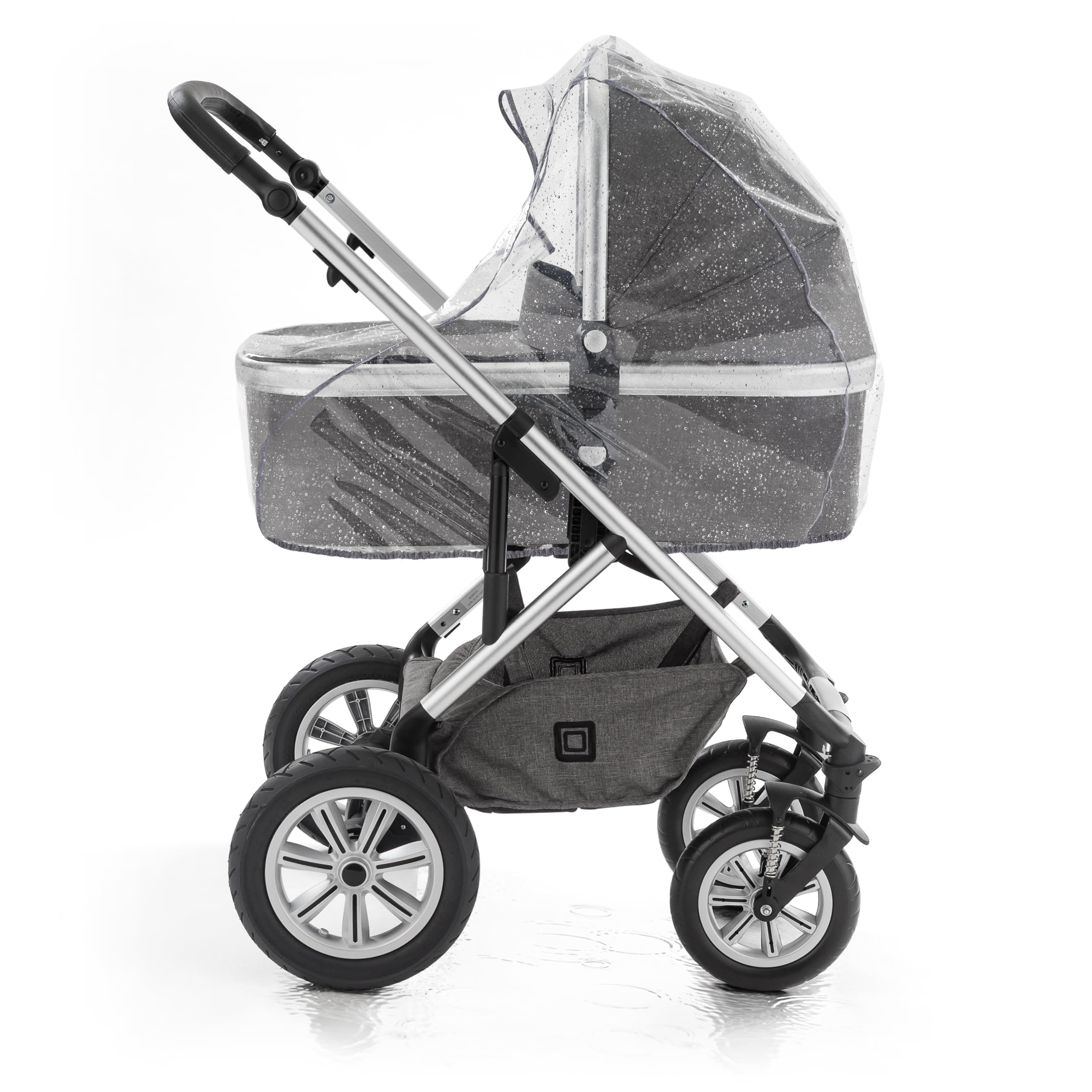Zamboo Universal Komfort Regenschutz für Kinderwagen/Babywannen - gute Luftzirkulation, Sichtfenster mit Vordach, Schadstofffrei Transparent Angebot bei HelloDeals
