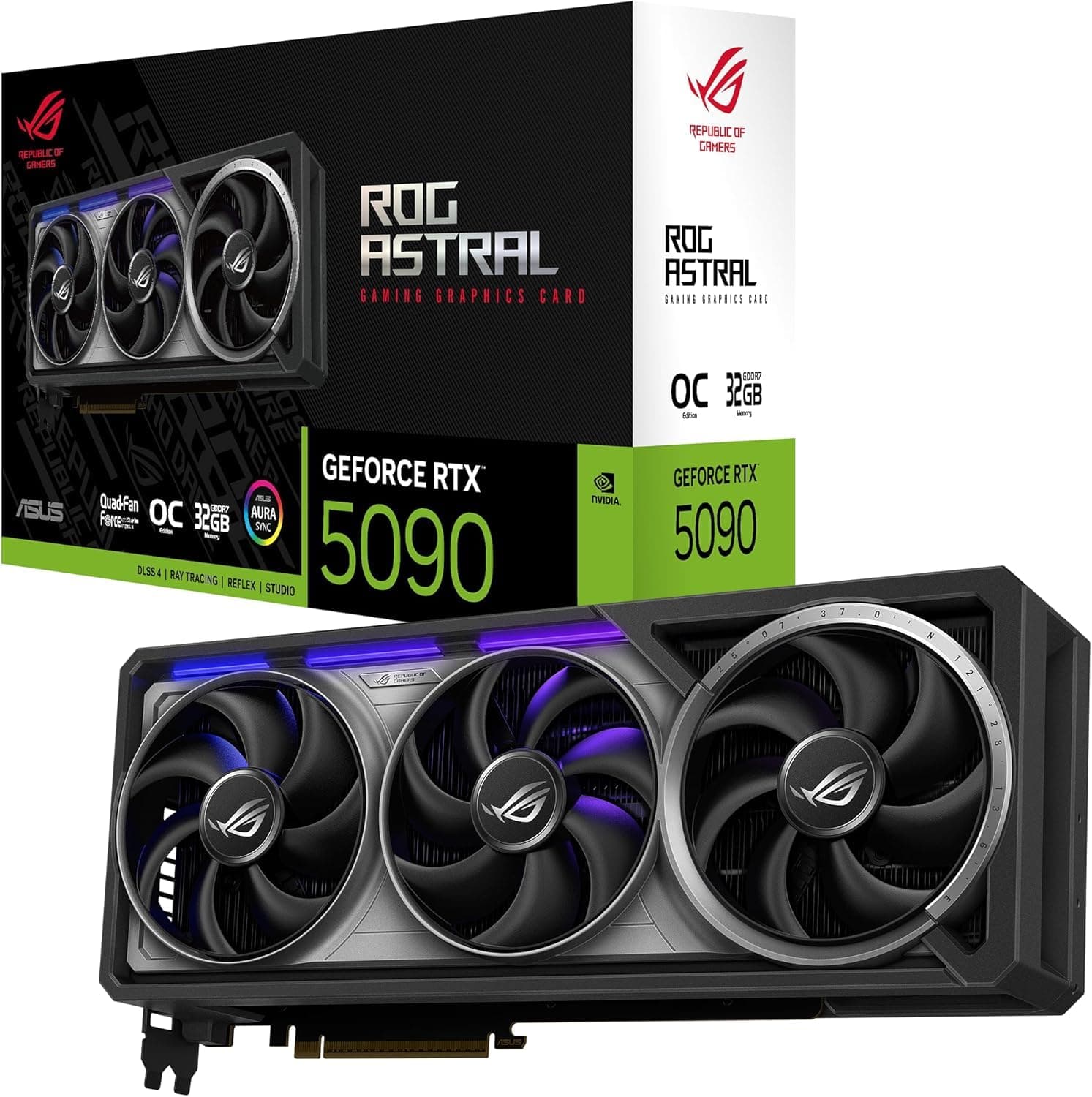 ASUS ROG Astral GeForce RTX 5090 32GB GDDR7 OC Edition Gaming Grafikkarte (Nvidia DLSS 4, Vier Lüfter, 3.8-Slot-Design, PCIe 5.0, 2X HDMI 2.1b, 3X DisplayPort 2.1a) OC Edition ROG Astral RTX 5090 Angebot bei HelloDeals