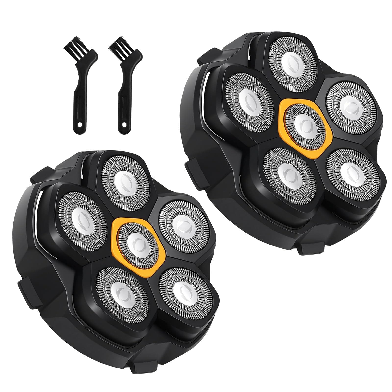 2 Stück Ersatzrasierkopf für Glatzen Rasierer Herren, Magnetische 6 Blade Head Shaver Ersatzköpfe, 6D Rasierkopf für Herrenrasierer für JoyKoi Solimpia DOAO Singphere AEXIRI Kopfrasierer Schwarz 2 Stück Angebot bei HelloDeals