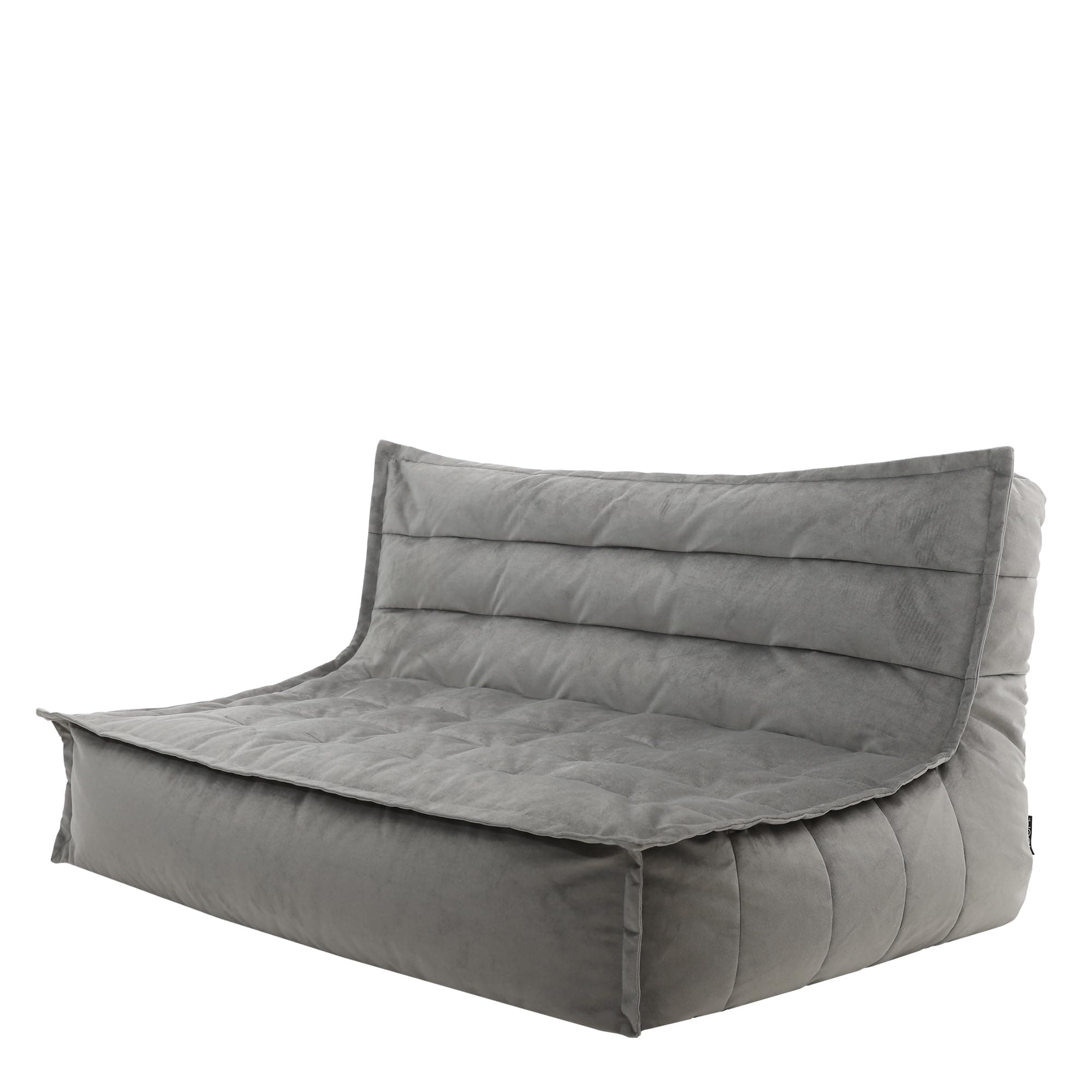 Icon Kota XXL Sitzsack Sofa für Erwachsene, Dunkelgrau, Flauschiger Samtstoff, 2-3 Sitzer, Bequemer Bean Bag Sofa mit Füllung, Relaxsessel, Lounge, Wohnzimmer Möbel Kohlengrau Sitzsack Sofa Angebot bei HelloDeals