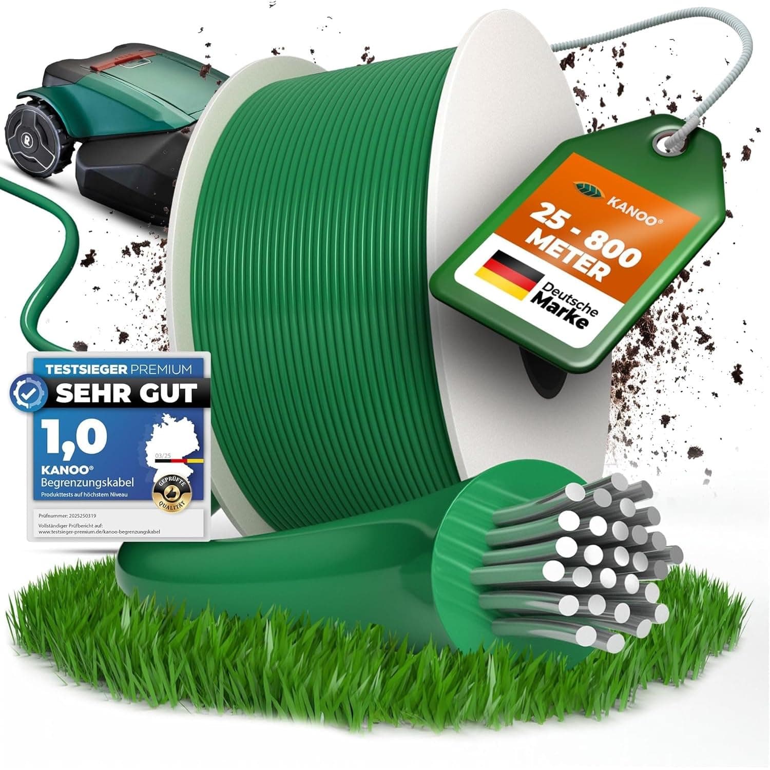 Begrenzungskabel Mähroboter - Begrenzungsdraht für Rasenroboter Aller Marken – Mähroboter Kabel zur Eingrenzung des Mähbereichs Ø2,7mm 150m Angebot bei HelloDeals