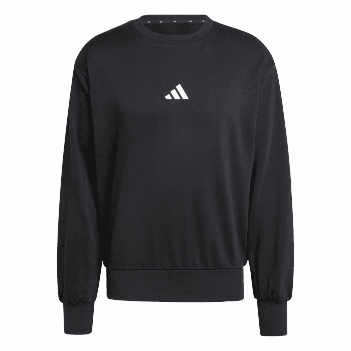 adidas Men's Essentials Feelcozy Sweatshirt L Black/White Angebot bei HelloDeals