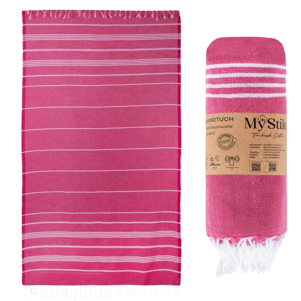 XXL Saunahandtuch Hamamtuch - Großes, Weiches Badetuch 100x200cm, Schnelltrocknend - Premium Strandtuch, Beach Towel, Handtuch für Männer, Frauen, Yoga und Fitness (Fuchsia) Angebot bei HelloDeals